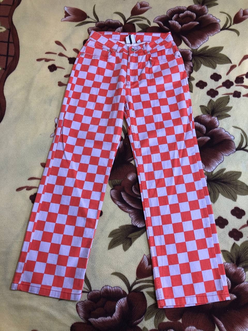 The Ragged Priest The Ragged Priest checkerboard straight leg jeans flared Size 28" / US 6 / IT 42 - 16 Thumbnail