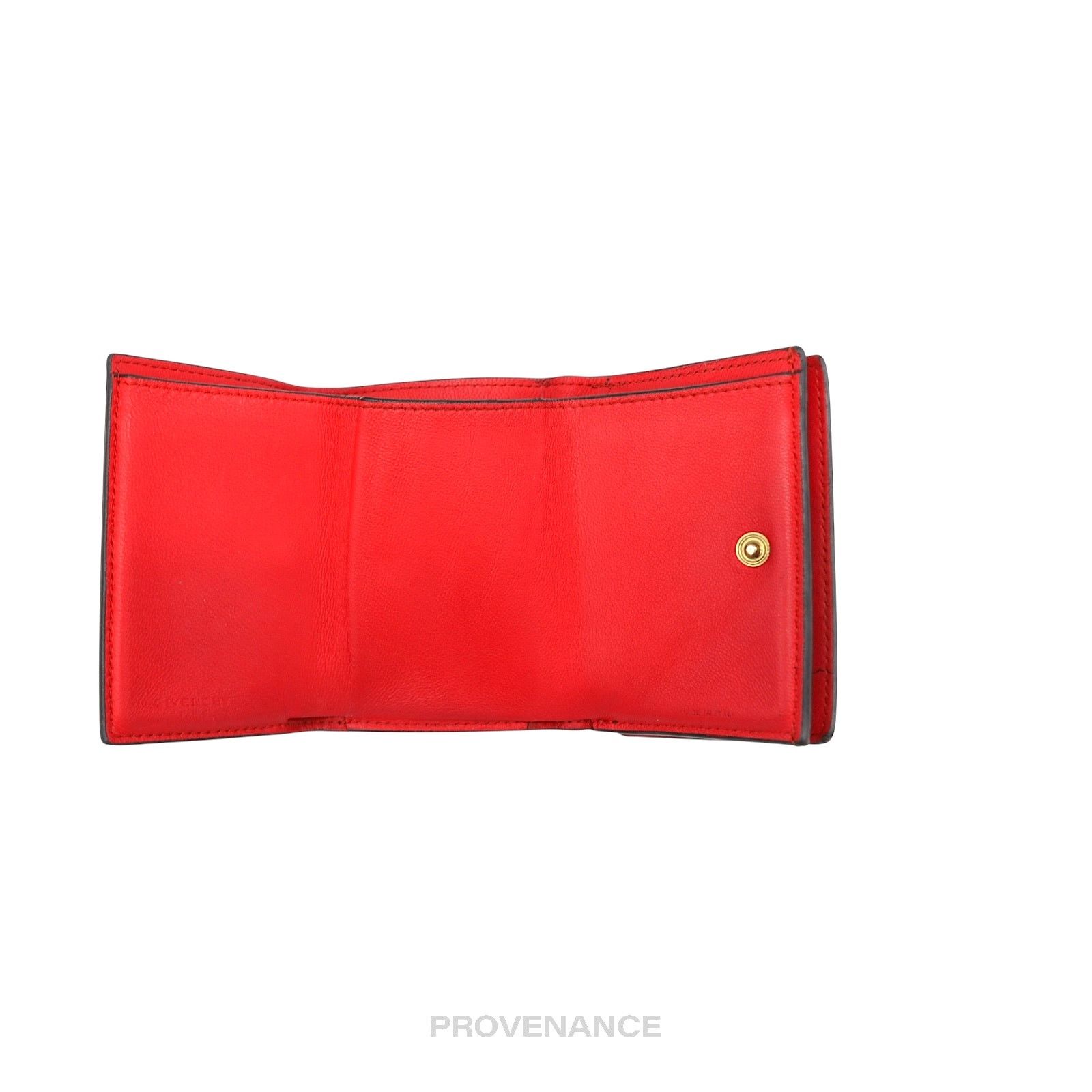 Givenchy 🔴 Givenchy Two Tone Trifold Wallet - Burgundy Red Leather Size ONE SIZE - 6 Thumbnail