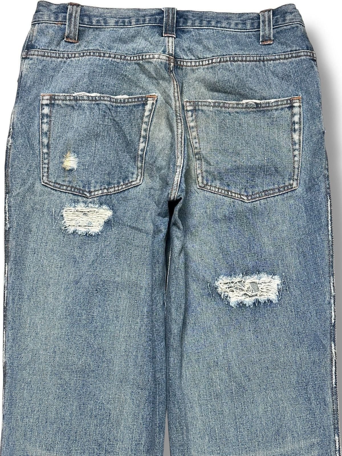 Japanese Brand Japan Jeans Distressed Straight Loose Style With Faded Wash Size US 32 / EU 48 - 5 Thumbnail