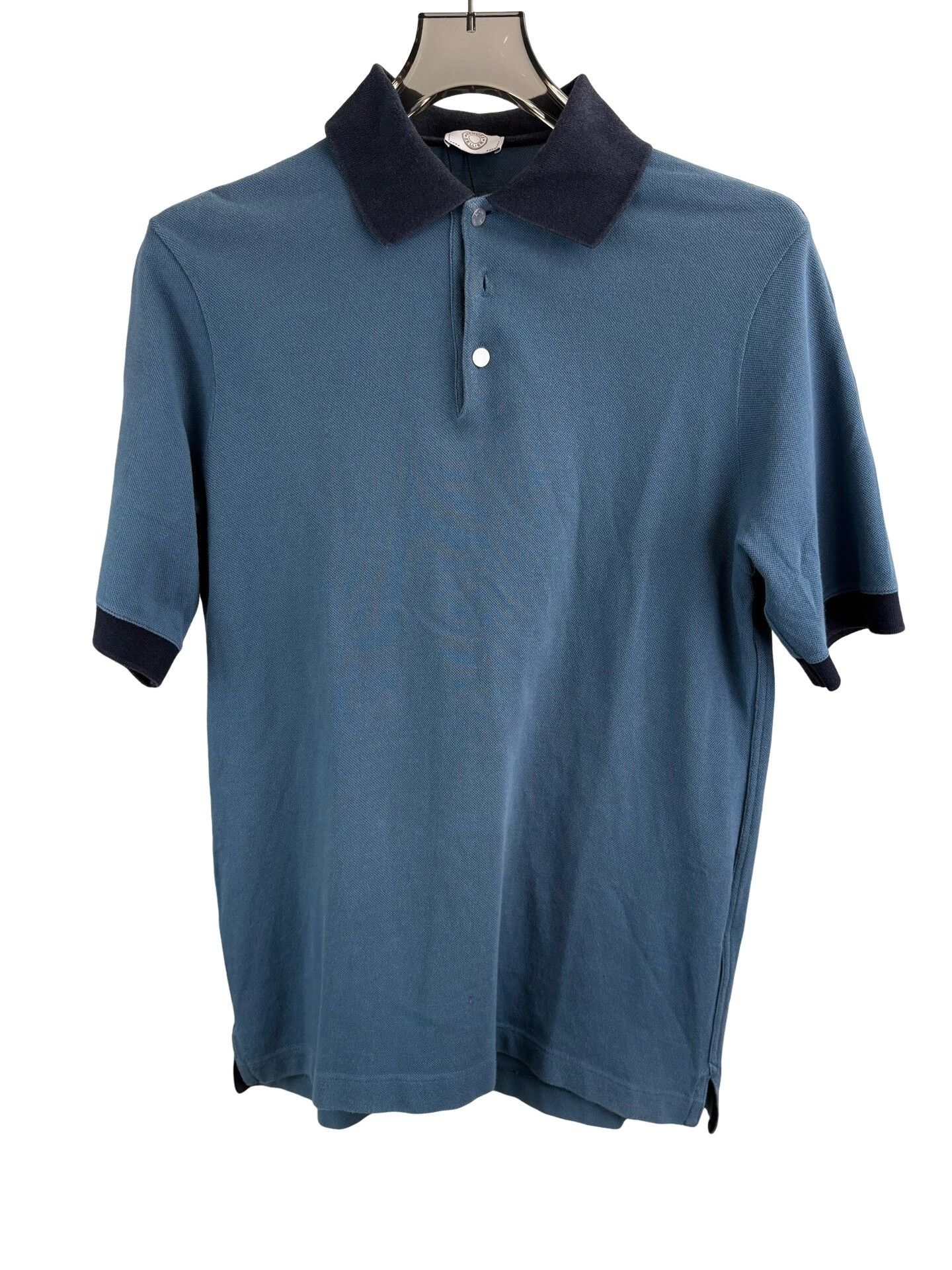 Hermes Hermes Blue Contrast Collar Polo Shirt Size M Size US M / EU 48-50 / 2 - 1 Thumbnail