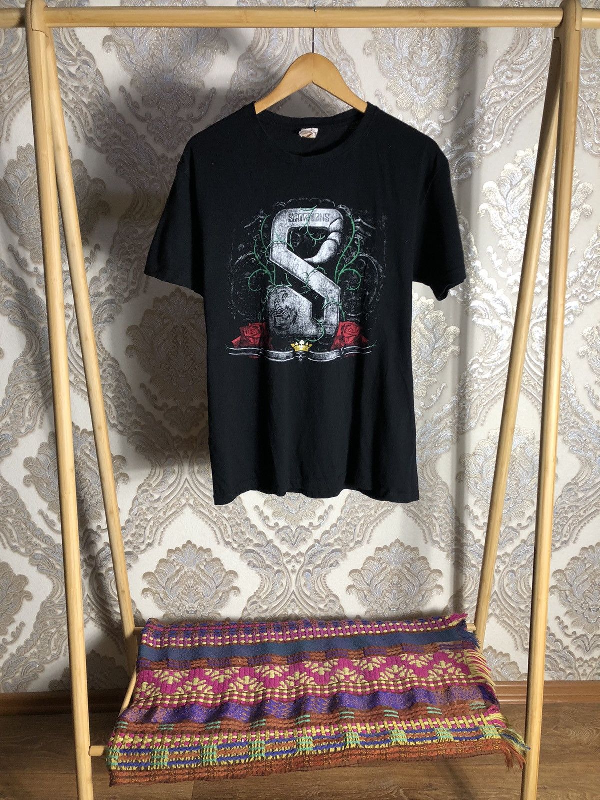 Band Tees × Vintage VERY RARE SCORPIONS DOUBLE PRINTED ROCK T-SHIRT TOUR METAL Size US XL / EU 56 / 4 - 1 Thumbnail