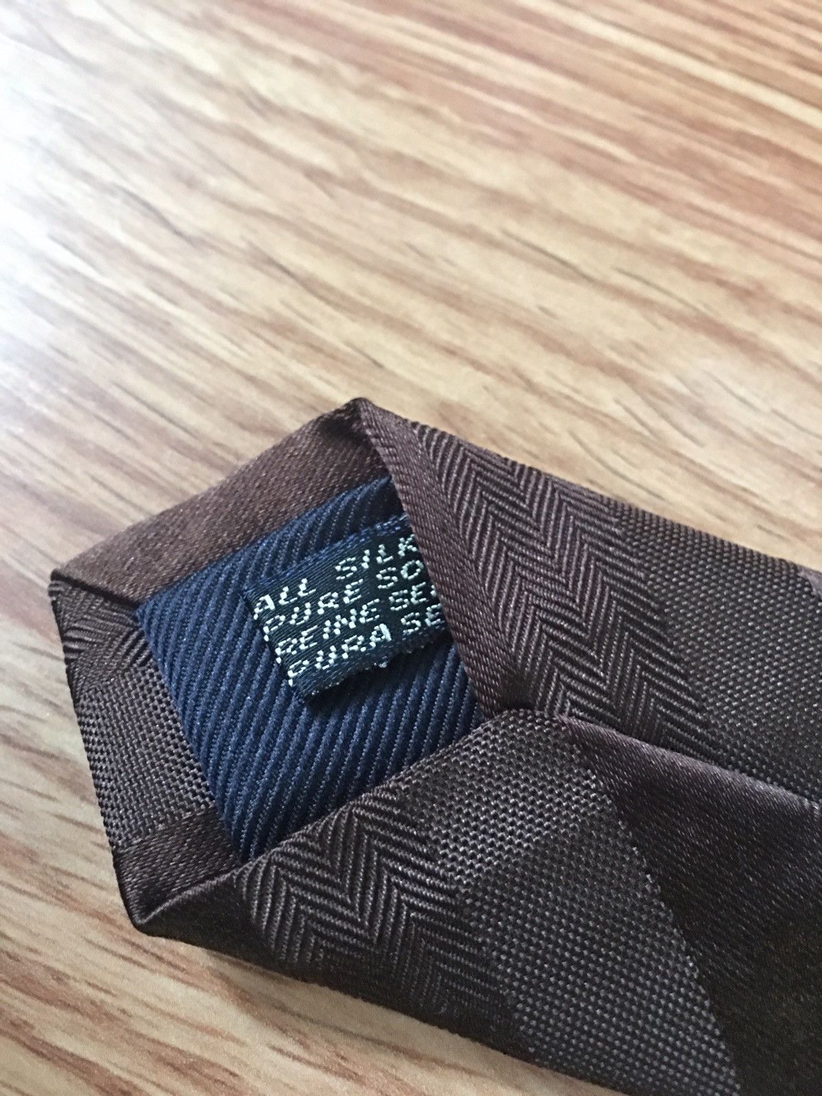 Corneliani Corneliani Brown Stripped Classic Silk Mens Tie Size ONE SIZE - 6 Thumbnail