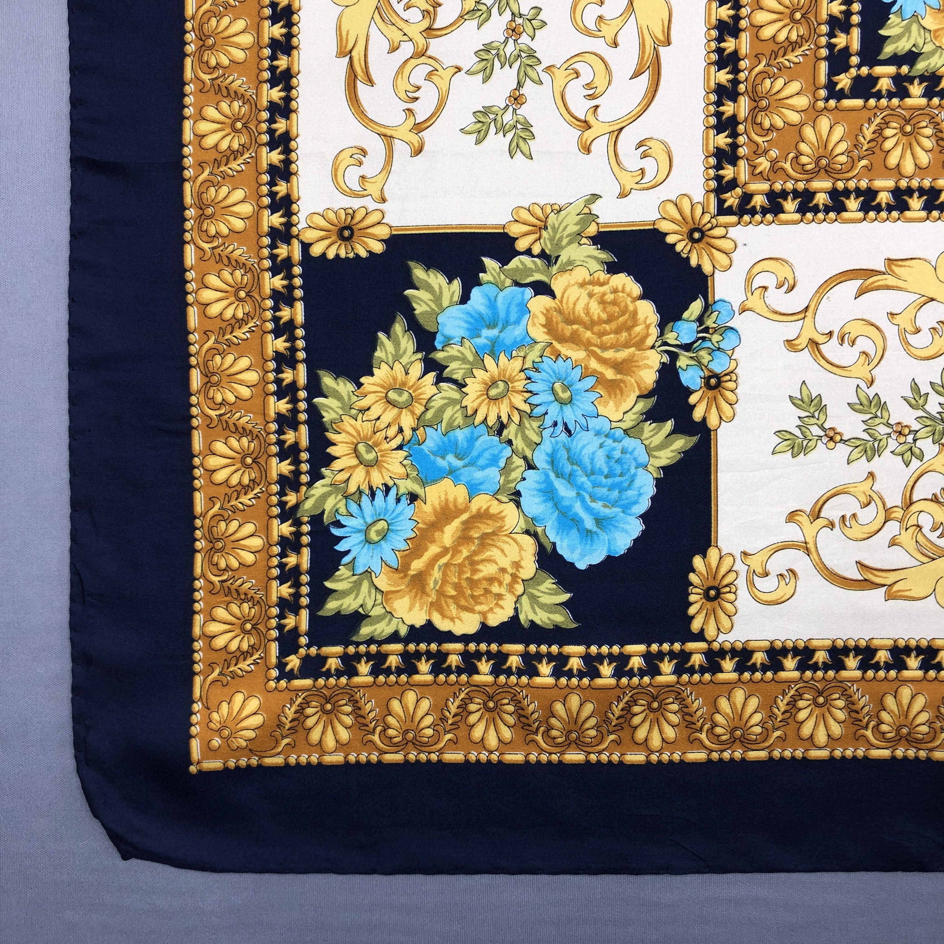 Japanese Brand Vintage SILK Scarf Twill Stole Wraps Scarves - GF60011 Size ONE SIZE - 4 Thumbnail