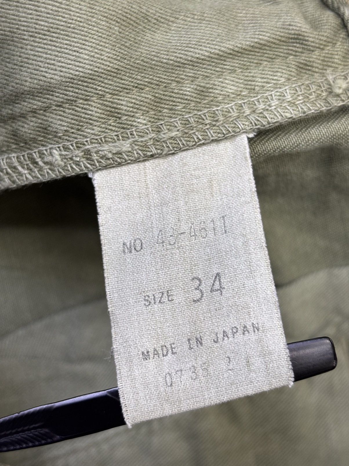 Japanese Brand 💥SPELLBOUND Japan Military Green Triple Stitch Pant F883 Size US 34 / EU 50 - 10 Thumbnail