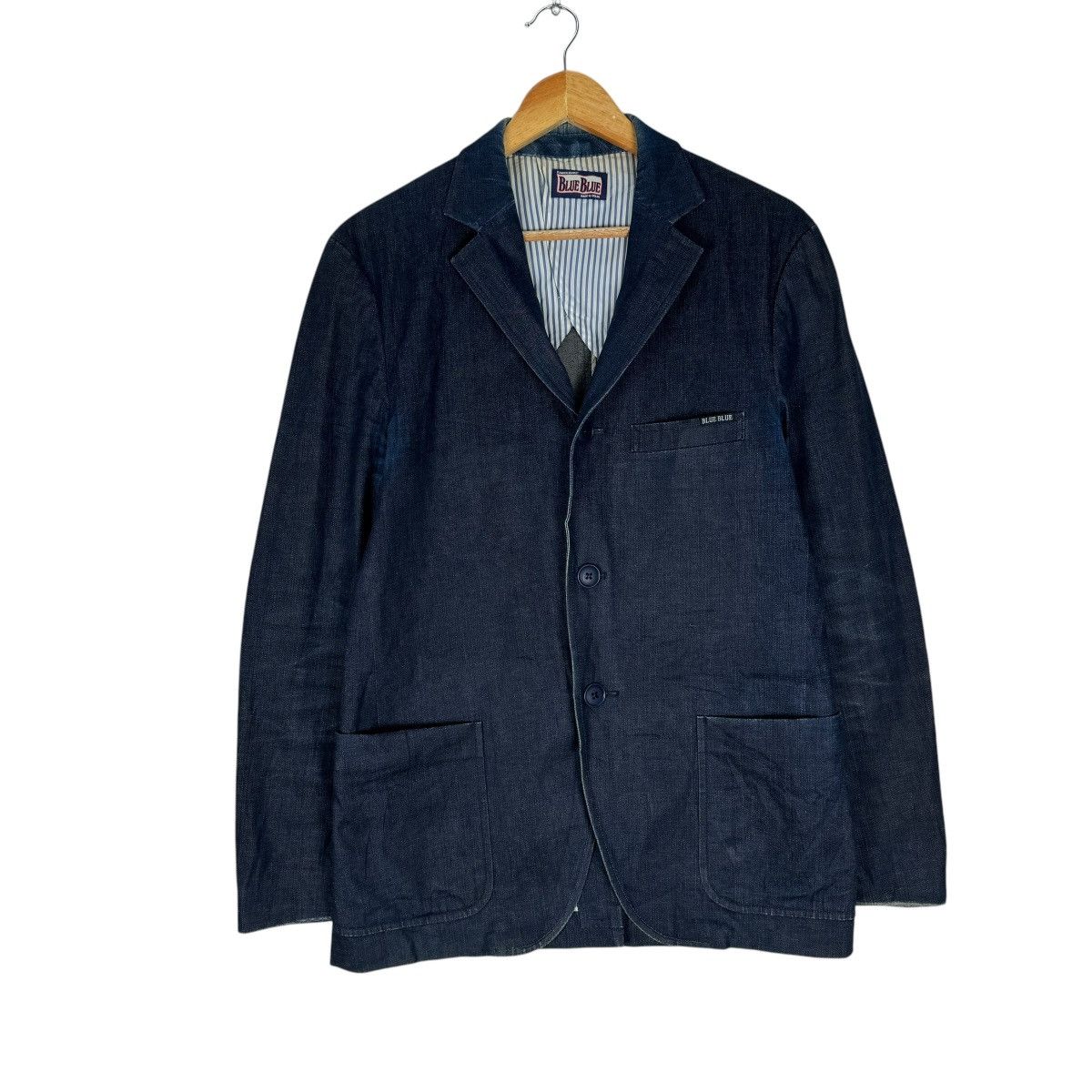 Blue Blue Japan × HOLLYWOOD RANCH MARKET × Indigo 🌟BLUE BLUE JAPAN DENIM JEANS ELBOW PAD JACKET Size US L / EU 52-54 / 3 - 2 Thumbnail