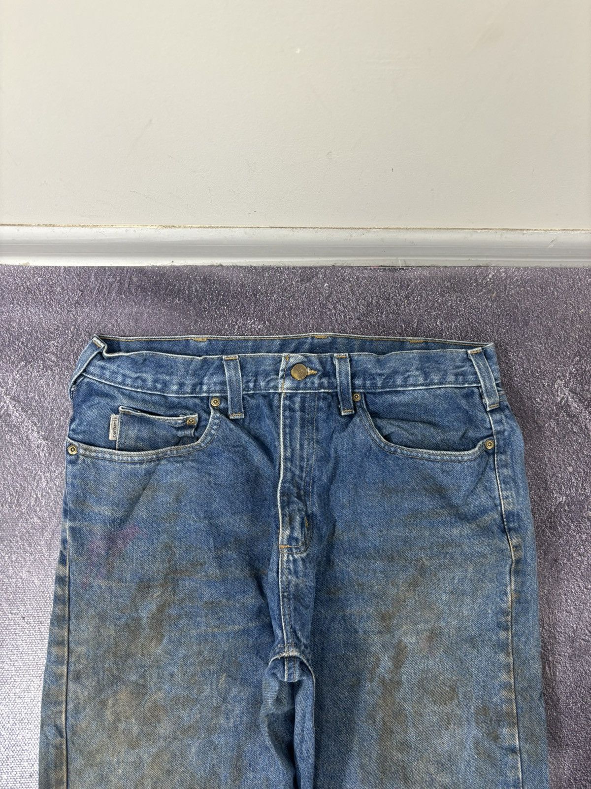Carhartt Vintage Carhartt Y2K Relaxed Fit Distressed Work Denim Jeans Size US 34 / EU 50 - 12 Thumbnail