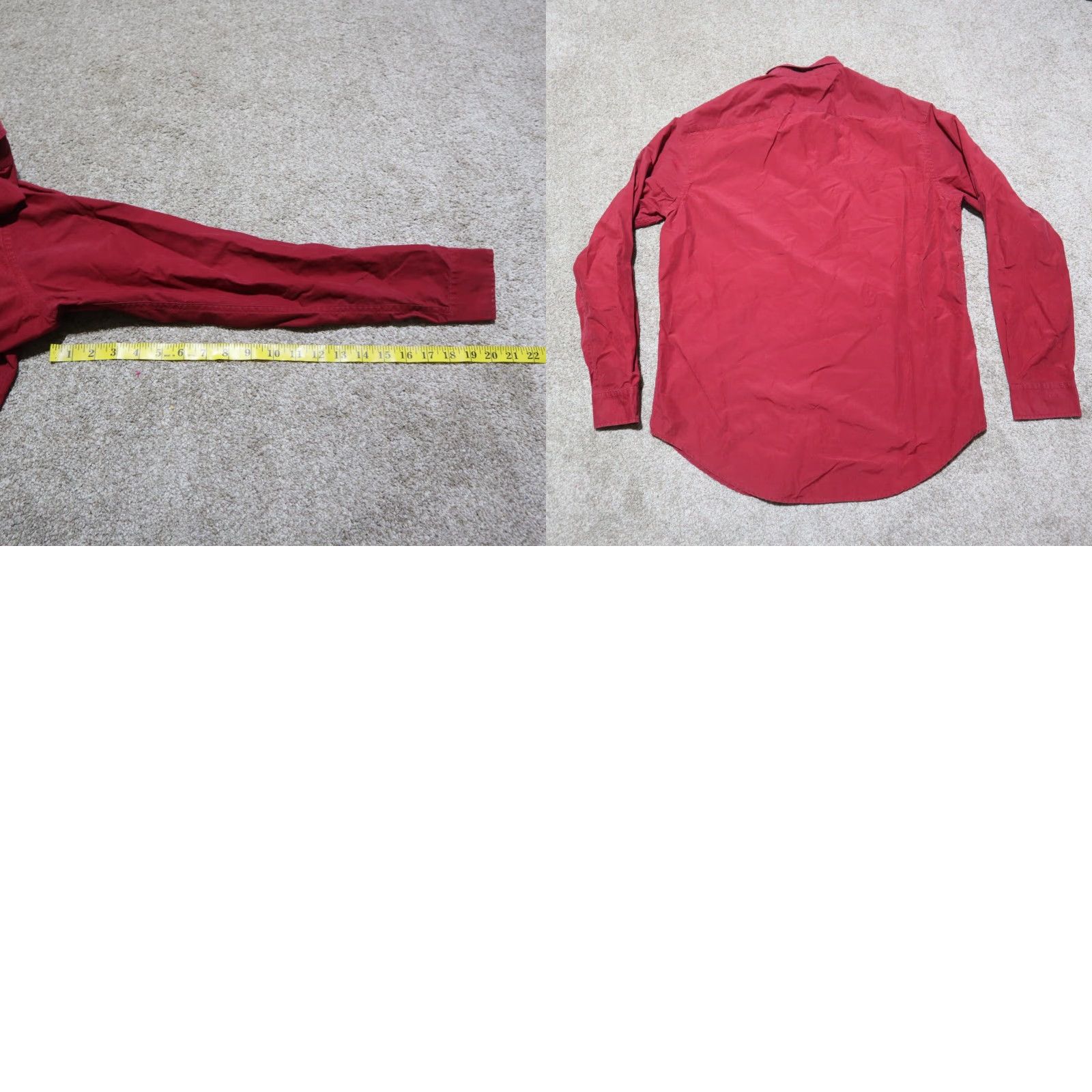 Tommy Hilfiger Tommy Hilfiger Shirt Men Long Sleeve Button-Down Solid Red M Adult Medium Regular Fit Size US M / EU 48-50 / 2 - 8 Thumbnail