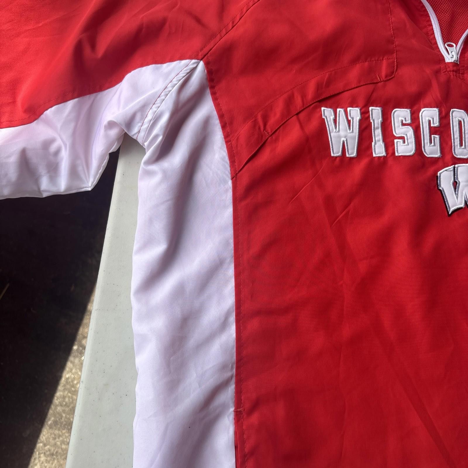 Carrera New Wisconsin Badgers Mens Size XL Red Windbreaker Jacket Size ONE SIZE - 8 Thumbnail