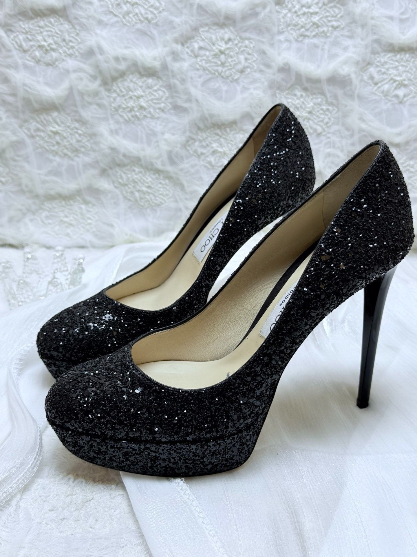 Jimmy Choo Jimmy Choo Waterproof Black Lowtop Sneakers us_6 Women Size US 6 / IT 36 - 1 Thumbnail