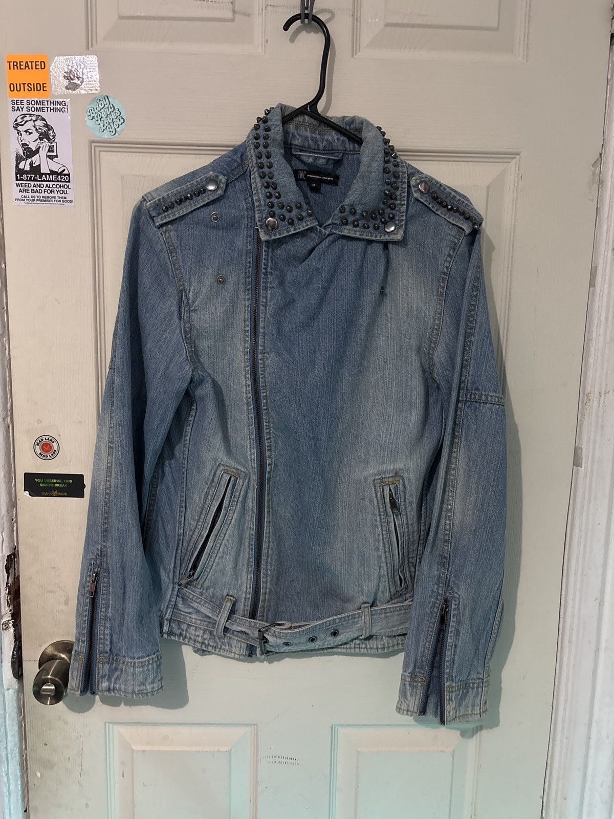 Balenciaga studded denim jacket