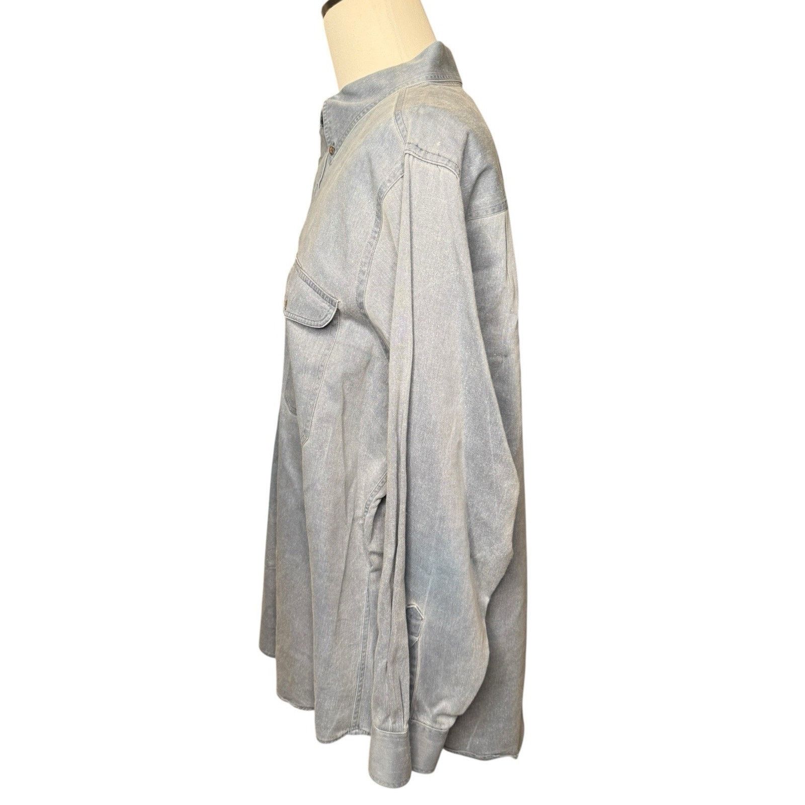 Ralph Lauren Ralph Lauren Chaps Vintage 90s Blue Long Sleeve Denim Shirt Size US XL / EU 56 / 4 - 3 Thumbnail