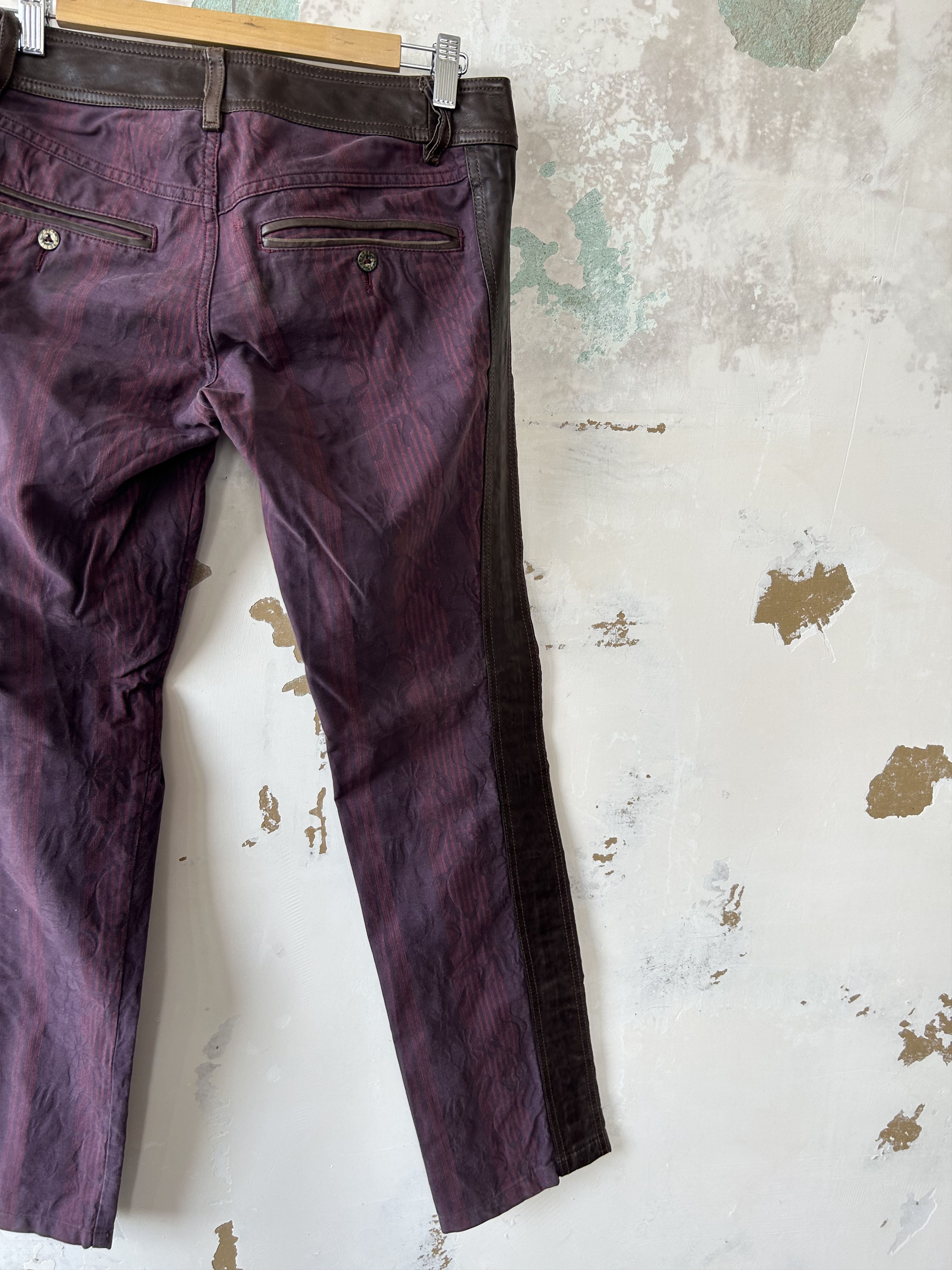 Diesel Vintage Avant Garde Pants Diesel leather rare Size 28" / US 6 / IT 42 - 8 Thumbnail