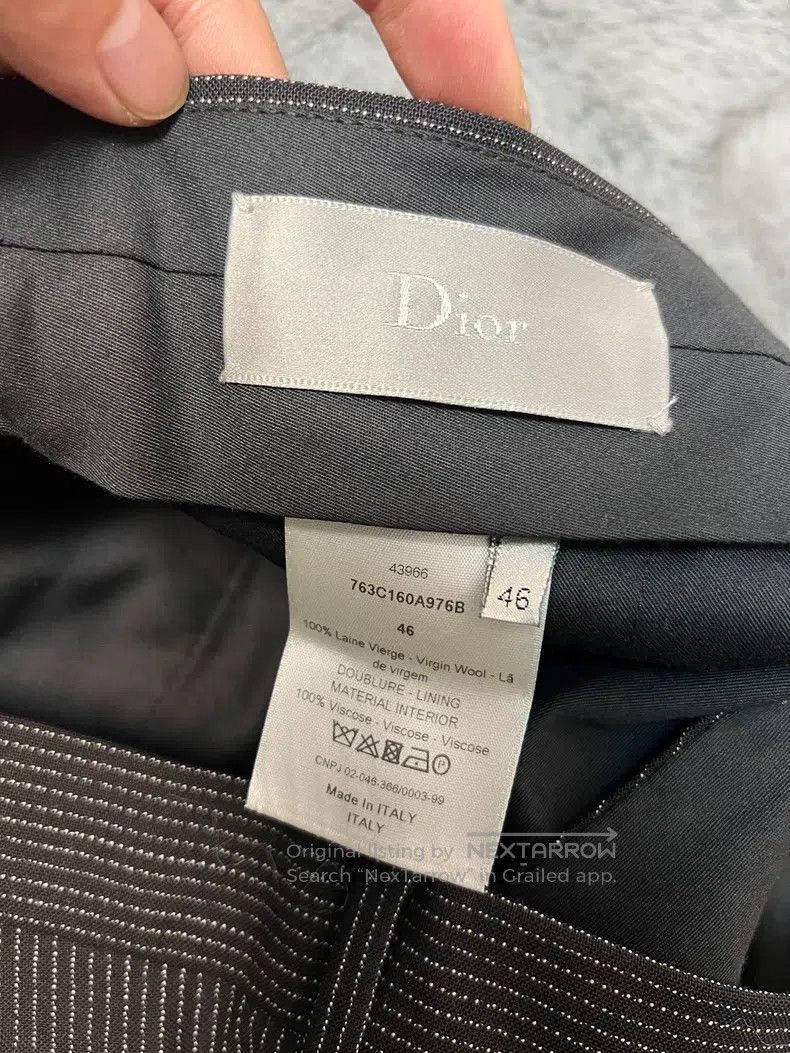 Dior Dior Silver Stripe Straight Wool Trousers Size US 30 / EU 46 - 3 Thumbnail
