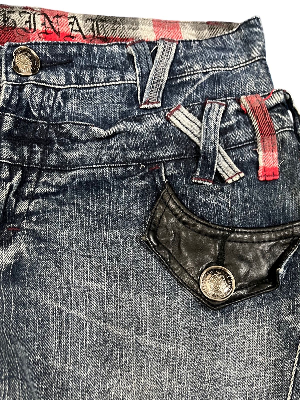 Who Decides War Vintage Originalstyle Double Waist Distressed Denim Size US 31 - 6 Thumbnail