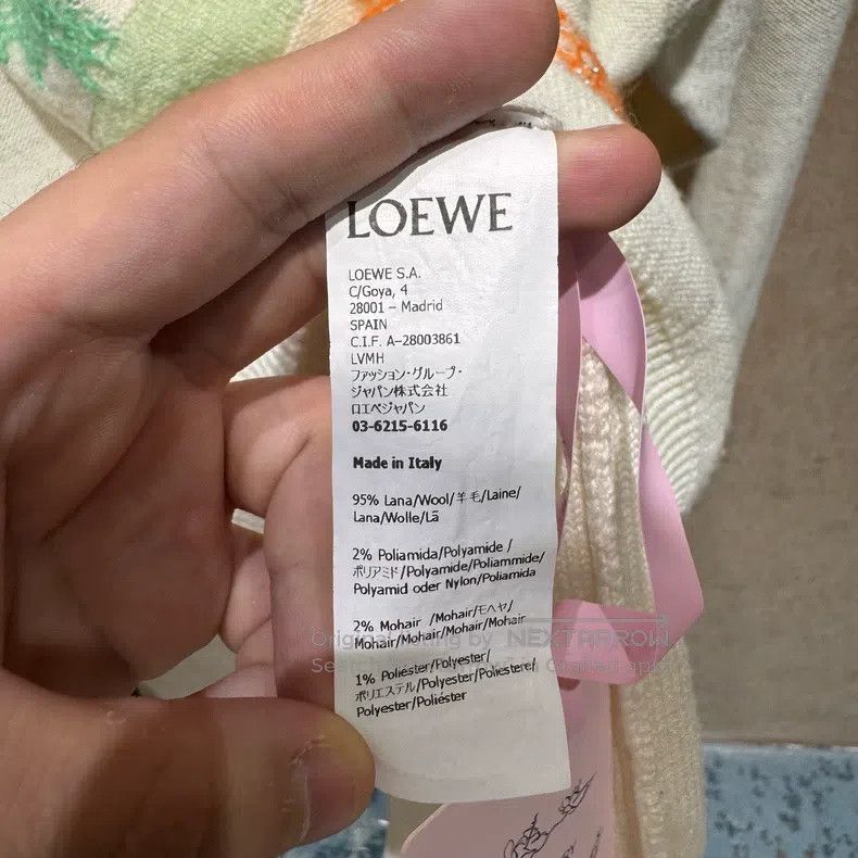 Loewe Loewe White Patterned Wool Knit Sweater Size L / US 10 / IT 46 - 5 Thumbnail
