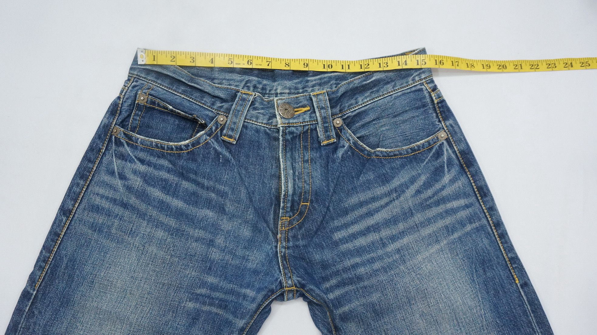 Designer Japan COCOLULU Spell Out Blue Jeans Size US 30 / EU 46 - 7 Thumbnail