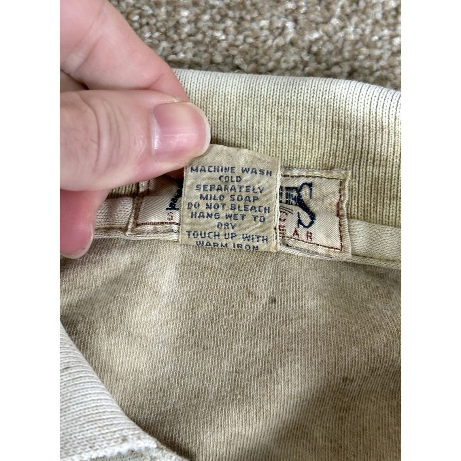Vintage VTG Pebble Beach Golf Polo Shirt Beige Brushed Dye Fairways Golf • Size Large Size US L / EU 52-54 / 3 - 4 Thumbnail
