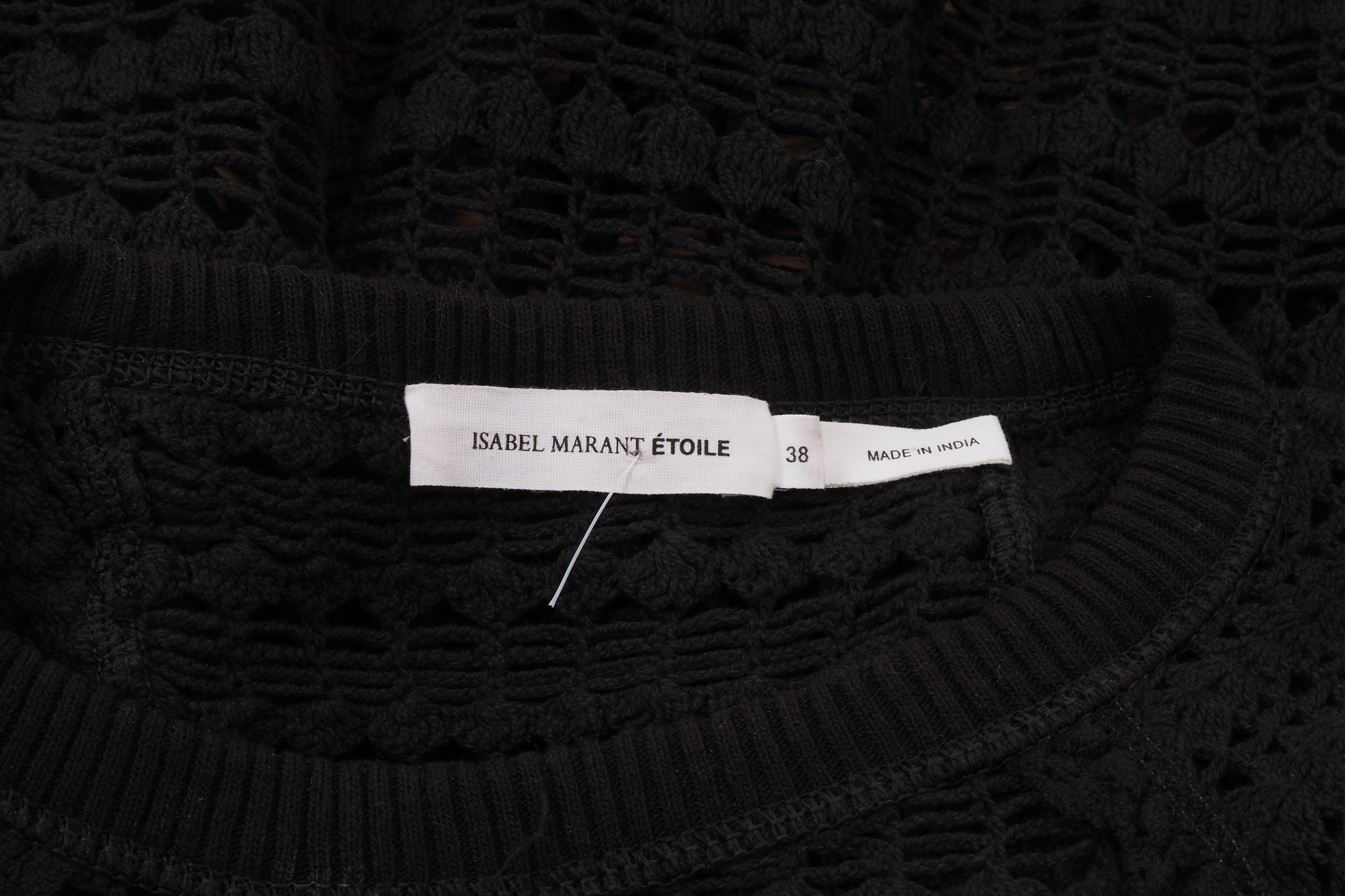 Isabel Marant × Isabel Marant Etoile Isabel Marant Etoile Black Open Knit Sheer Sweater Top Tunic Size S / US 4 / IT 40 - 5 Thumbnail