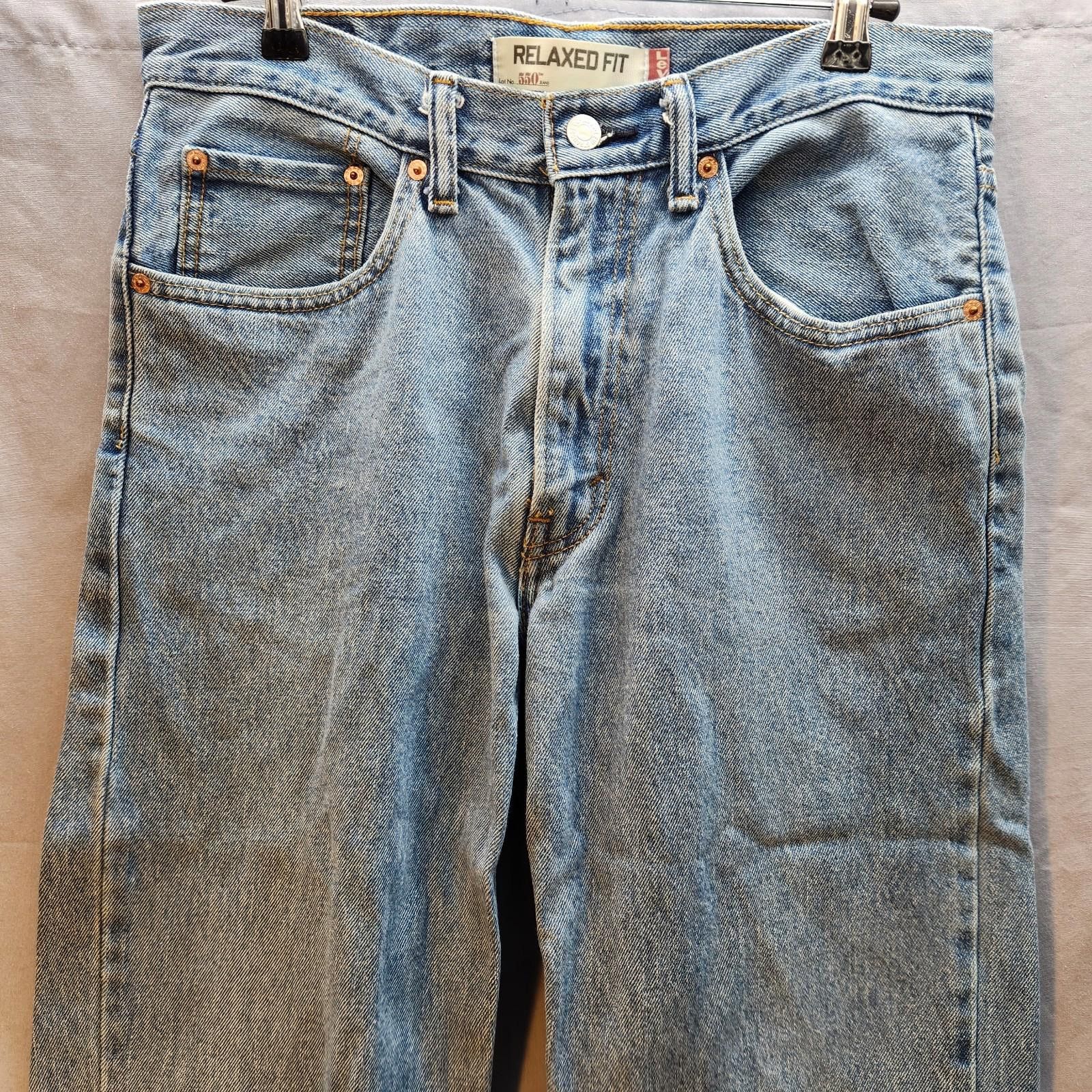 Levi's Levis 550 Relaxed Fit Light Wash Jeans 32x30 Blank Tab Size US 32 / EU 48 - 2 Thumbnail