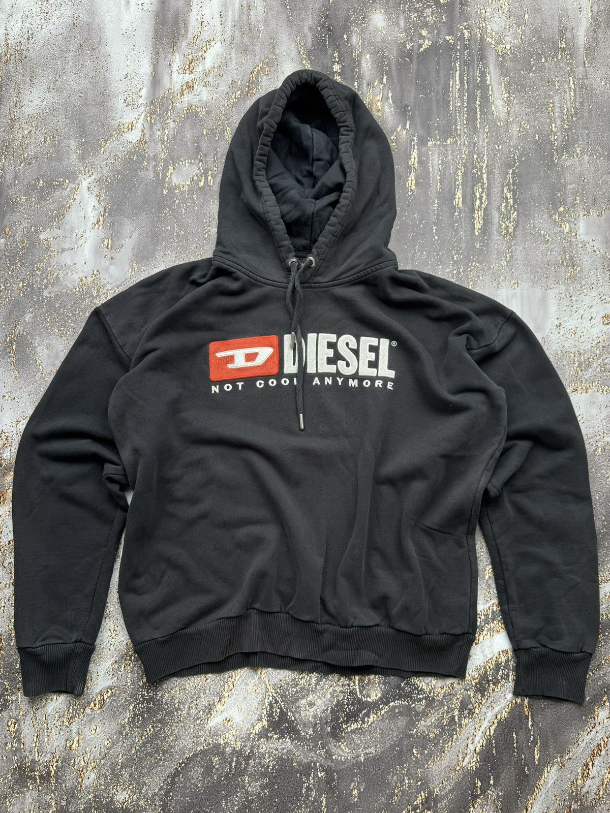 Diesel × Vintage Diesel Vintage Big Logo Heavy Hoodie Size US XL / EU 56 / 4 - 1 Thumbnail