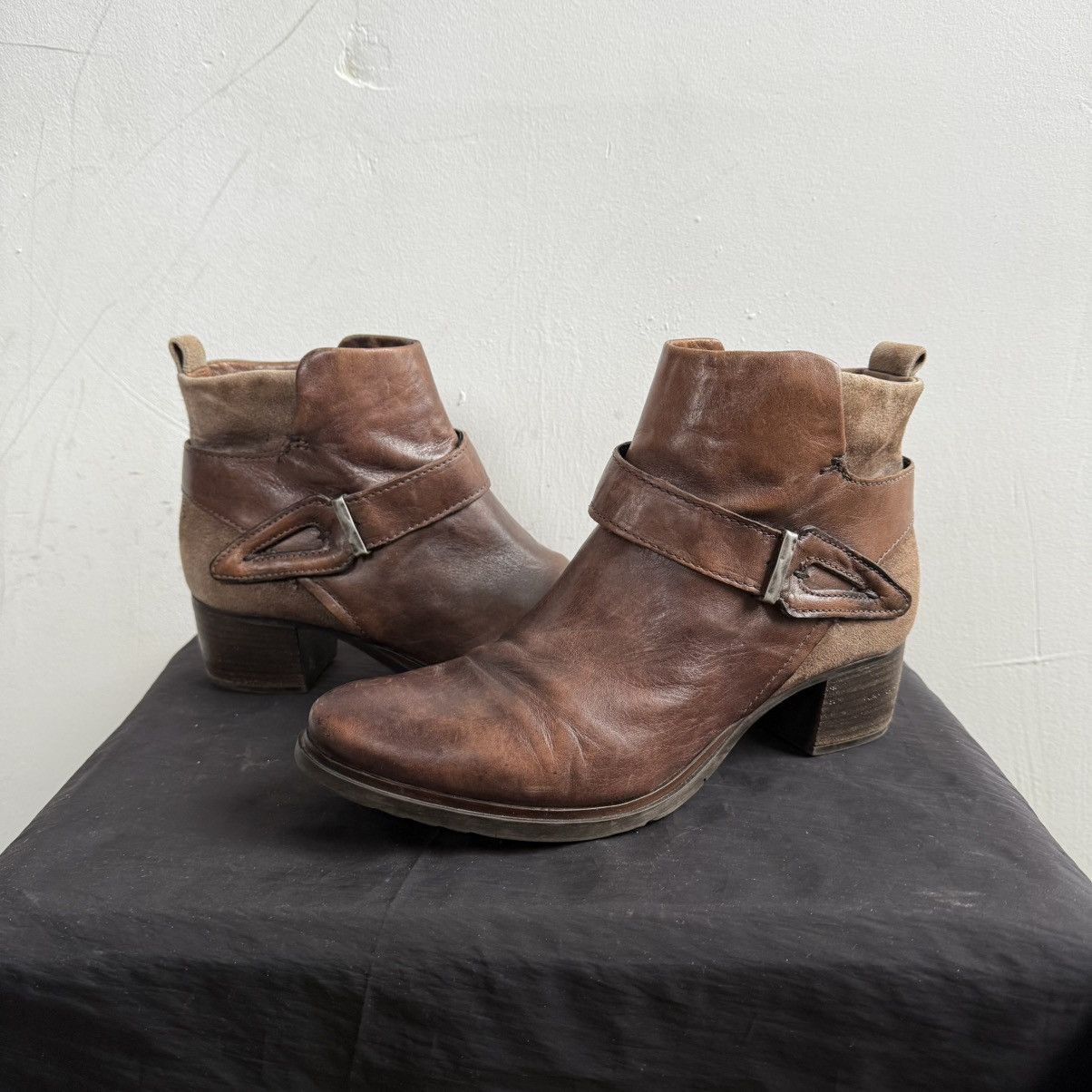 Guidi Mjus Avant Garde Brown Leather Ankle Boots Size US 10 / IT 40 - 3 Thumbnail