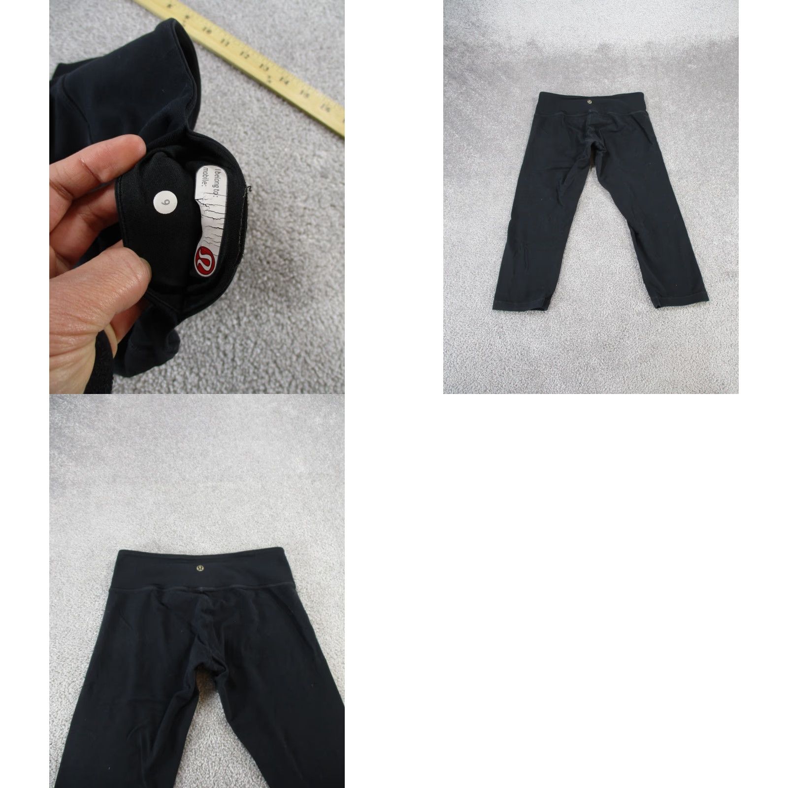 Lululemon Lululemon Leggings Womens 6 Black Stretch Knit Capri Crop Exercise Athletic Size 28" / US 6 / IT 42 - 8 Thumbnail