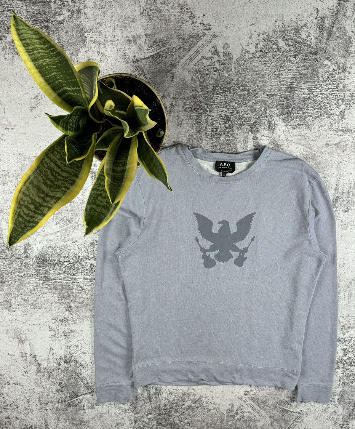 A.P.C. A.P.C APC Rue Madame Paris Eagle Relaxed Sweatshirt Pullover Size US M / EU 48-50 / 2 - 1 Thumbnail