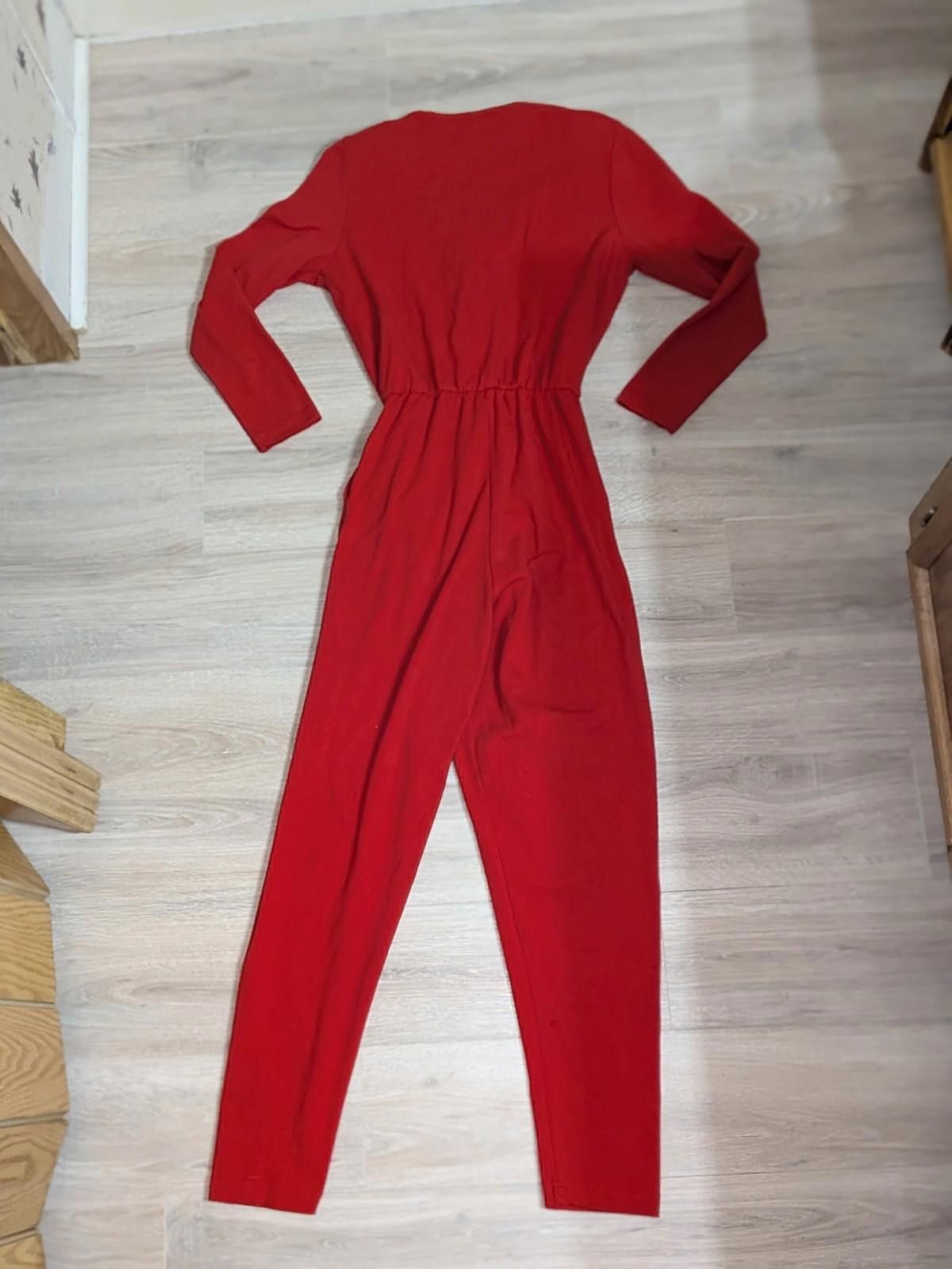 Faded Glory VTG 80s FADS Red Jumpsuit W/ Black Soutache Embroidery Sz M Size 32" / US 10 / IT 46 - 6 Thumbnail