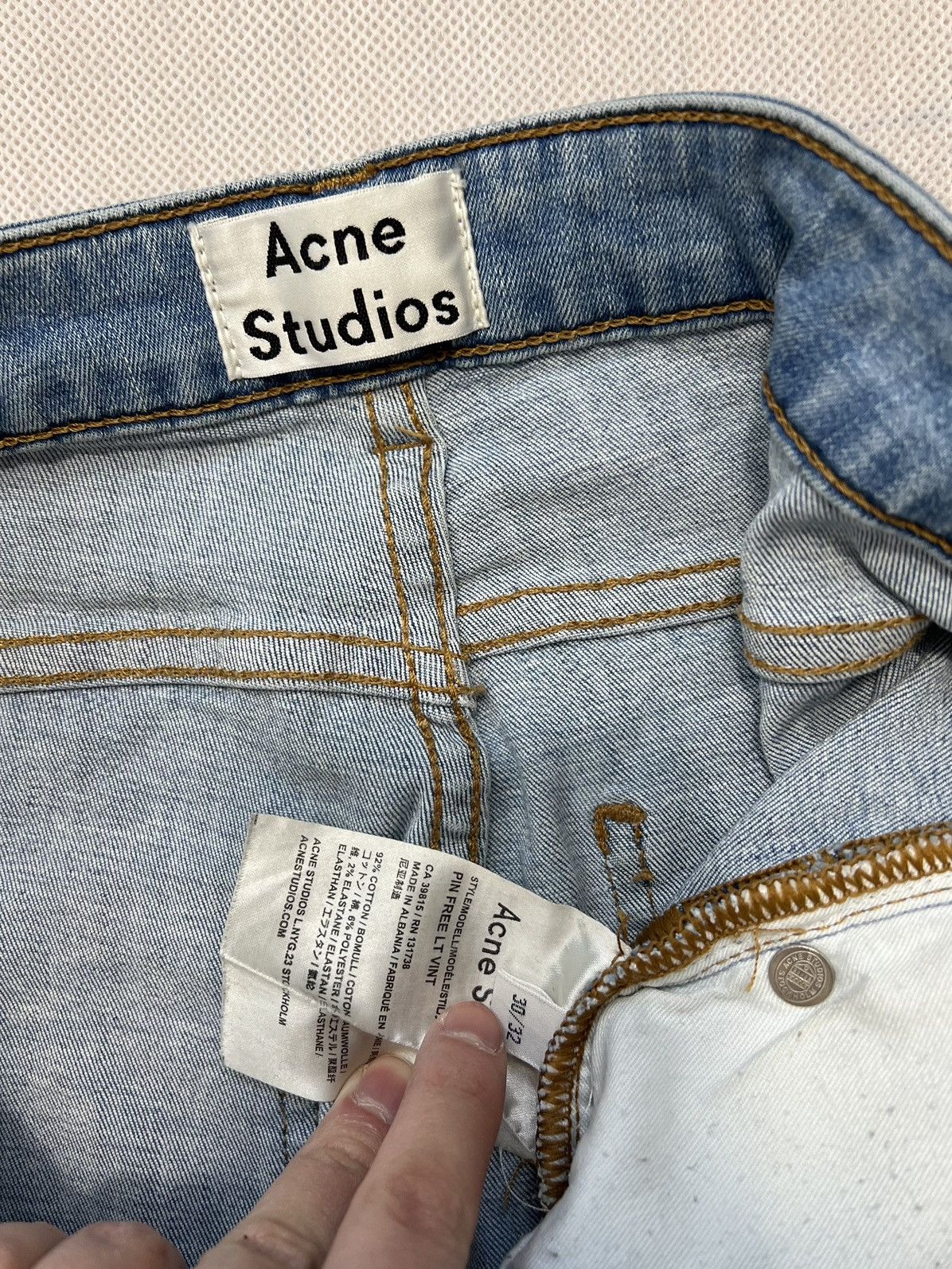 Vintage Pants Acne Studios baby blue slim fit Size US 30 / EU 46 - 3 Thumbnail