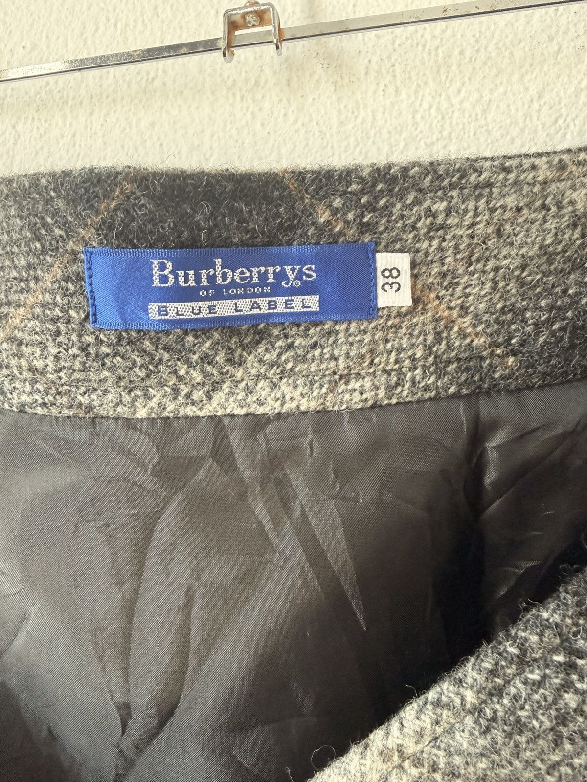 Burberry Prorsum VINTAGE BURBERRY’S BLUE LABEL SHADOW PLAID WOOL MINI SKIRT Size 26" / US 2 / IT 38 - 5 Thumbnail