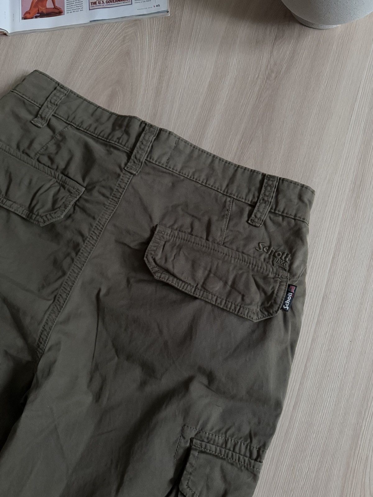 Schott Schott Cargo Pants Khaki Army Style Size US 30 / EU 46 - 5 Thumbnail