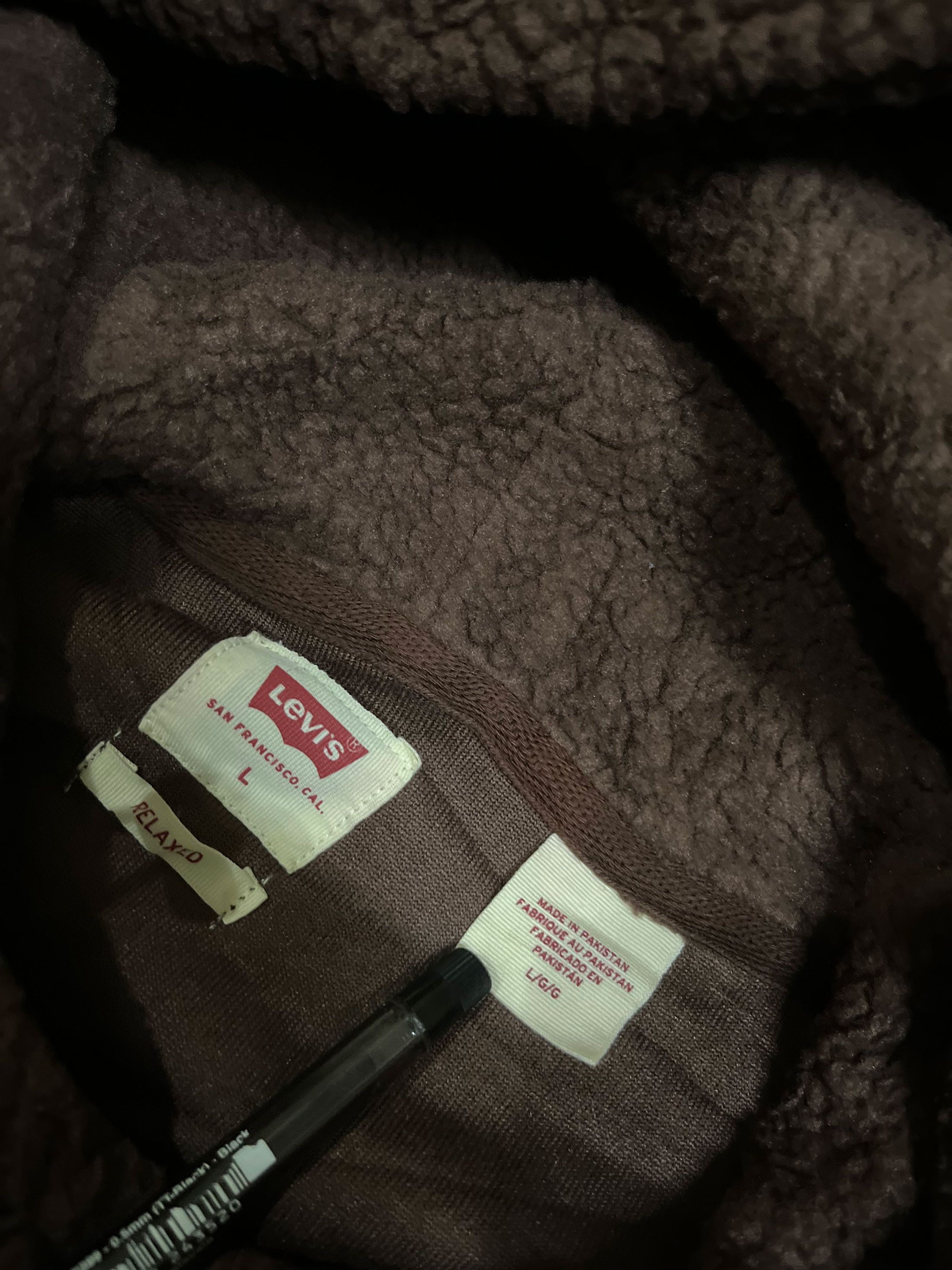 Designer × Levi's Levis Fleece Hoodie Sweater Warm Pile Jacket Size US L / EU 52-54 / 3 - 3 Thumbnail