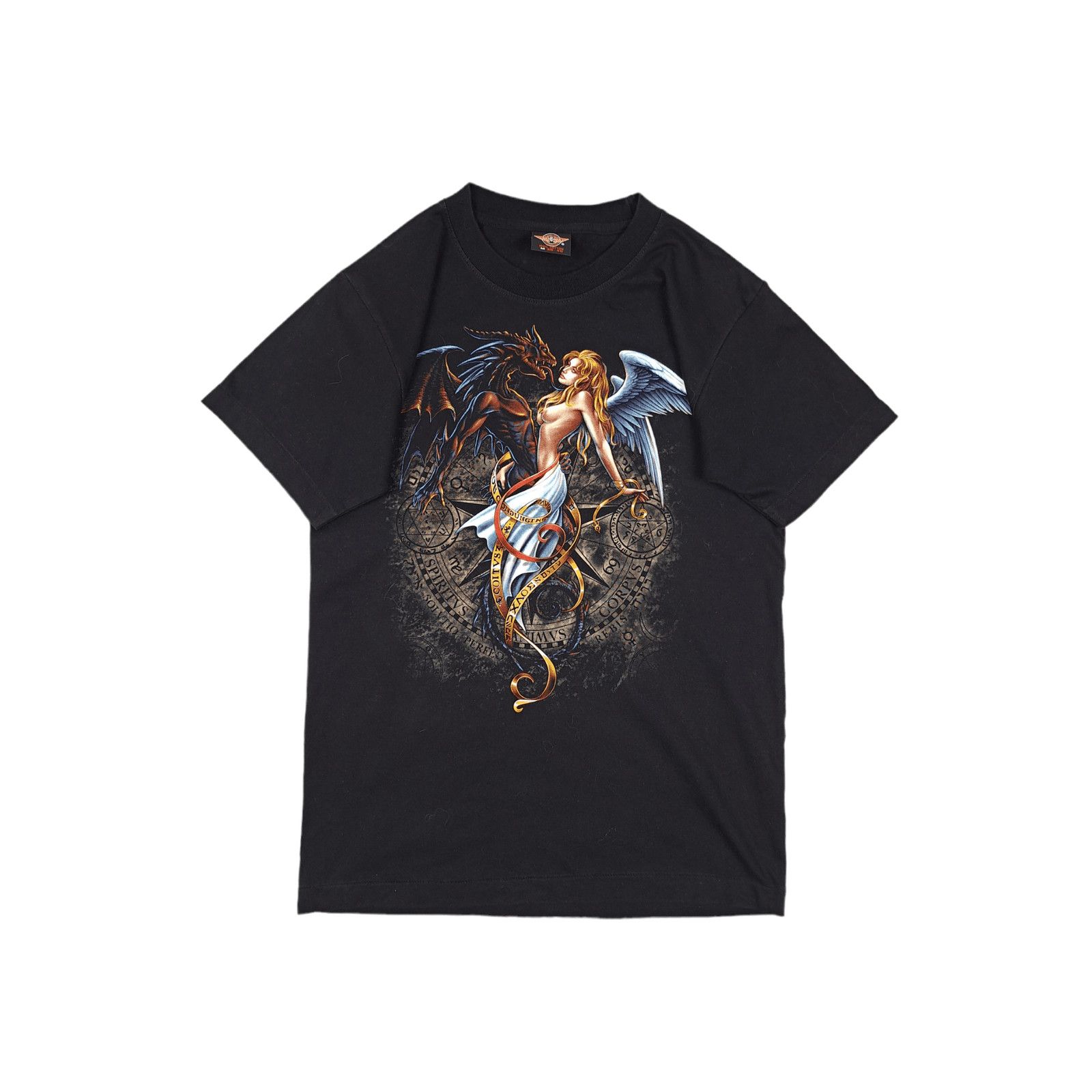 Band Tees × Vintage 90's Vintage Rock Eagle Woman and Dragon Y2K T-shirt M Size US M / EU 48-50 / 2 - 1 Thumbnail