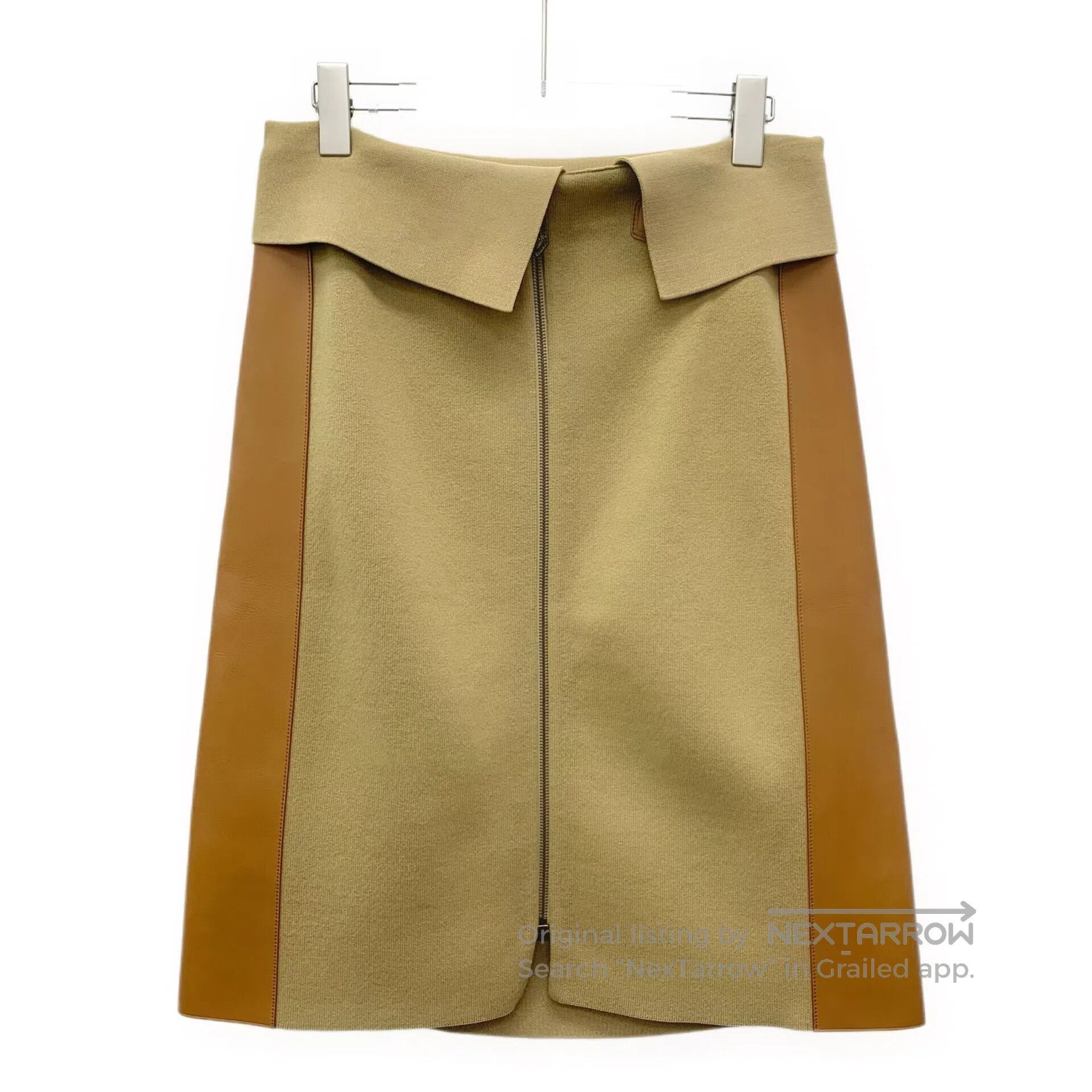 Louis Vuitton Louis Vuitton size M Dark Brown Leather and Wool Zip Desig Size 25" / US 0 / IT 36 - 1 Thumbnail