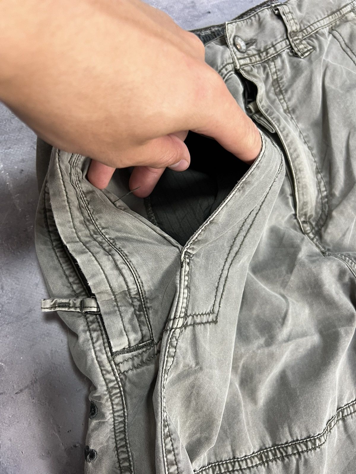 Vintage Avant Garde Cargo Pants Y2k Streetwear Size 36’’ Size US 36 / EU 52 - 5 Thumbnail