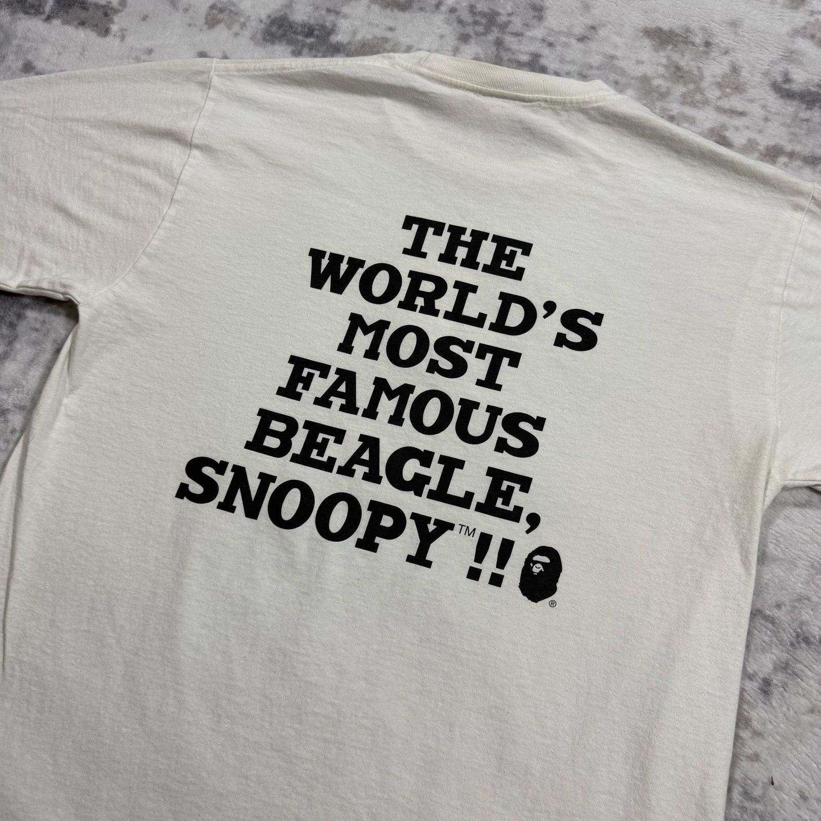 Bape × Peanuts Authentic Bape x Peanuts Snoopy Tee L Size US L / EU 52-54 / 3 - 7 Thumbnail