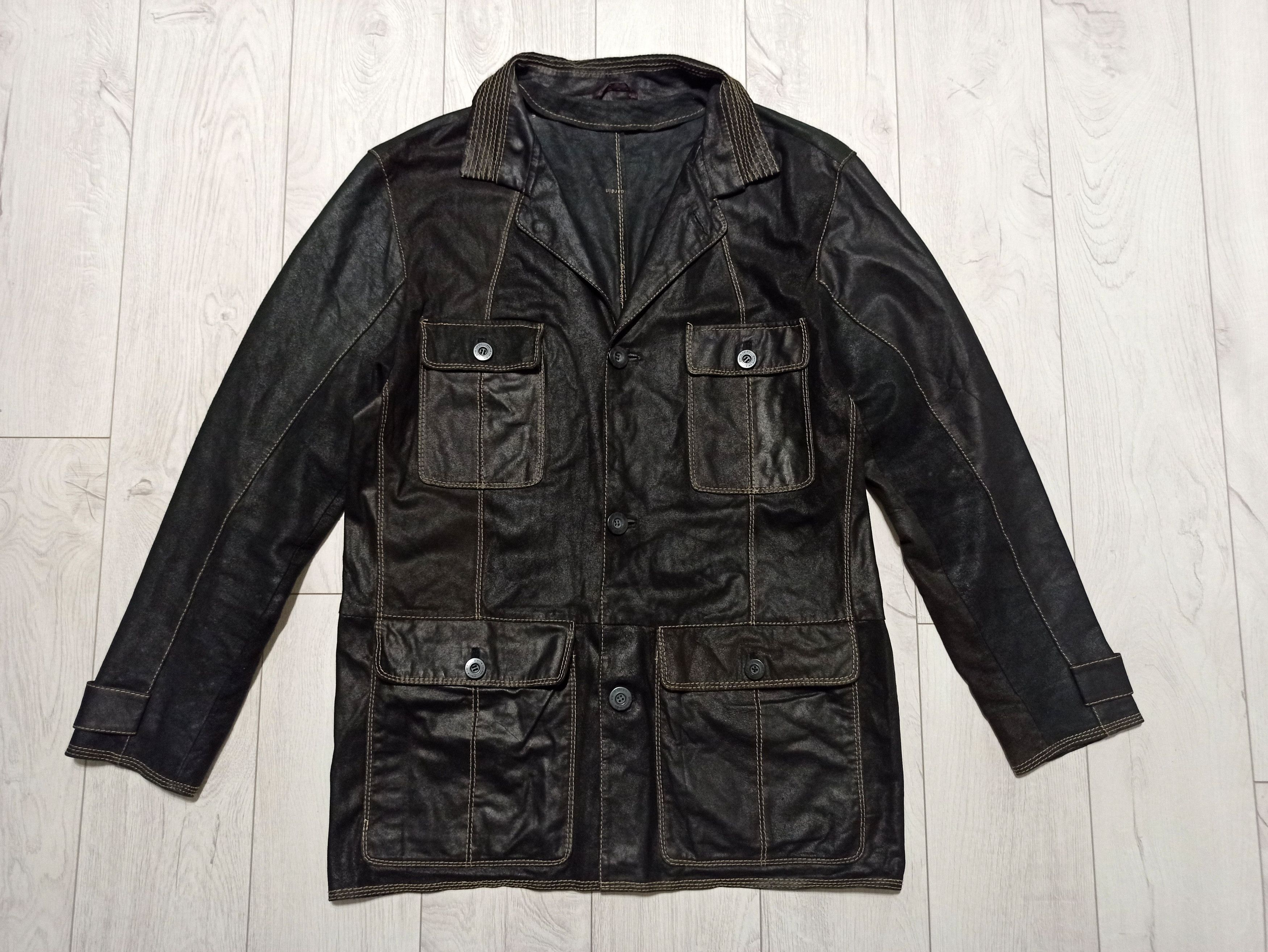 Pierre Cardin Pierre Cardin Archive Goat Leather Safari Field Jacket Black Size US M / EU 48-50 / 2 - 1 Thumbnail