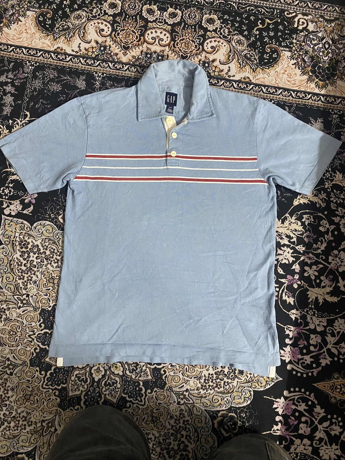 Gap × Japanese Brand Gap Colar Tshirt Stripe 🚀 Size US M / EU 48-50 / 2 - 4 Thumbnail