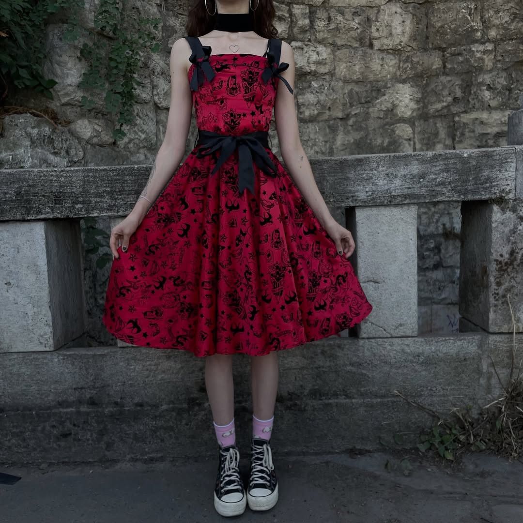 Other Hell Bunny dress Gothic type Killstar type Edd Hardy Size XS / US 0-2 / IT 36-38 - 9 Thumbnail