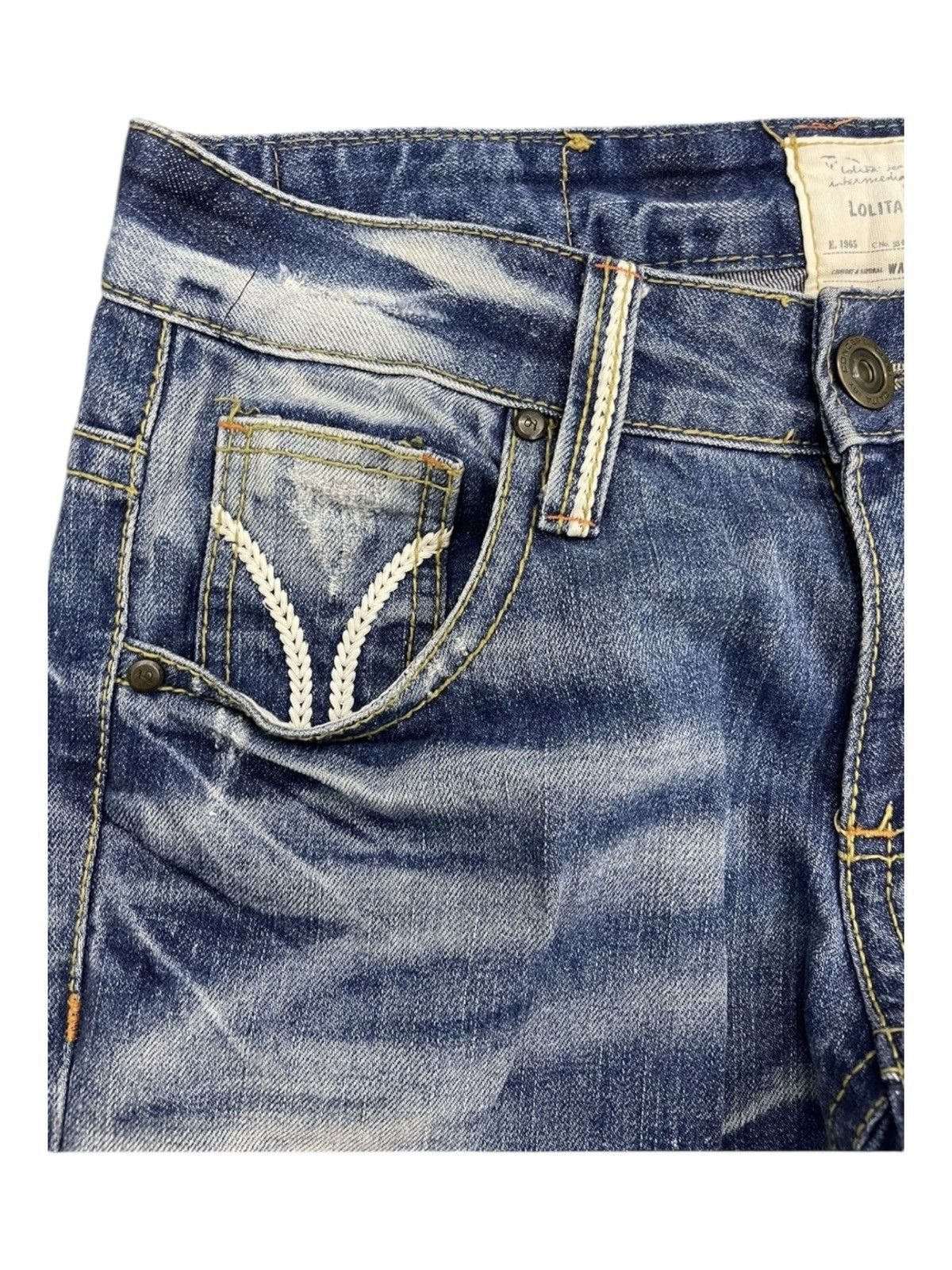 Japanese Brand Lolita Jeans by Concert Club Y2K Distressed Flared Denim Size US 31 - 5 Thumbnail