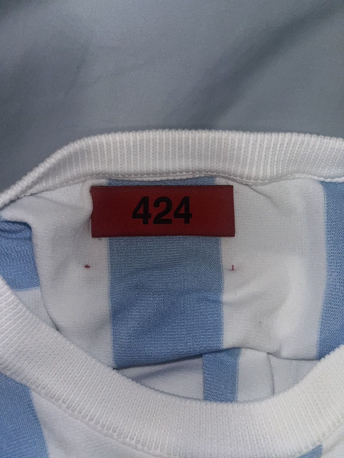 424 424 on Fairfax Striped Soccer Sweater in Blue Size US L / EU 52-54 / 3 - 12 Thumbnail
