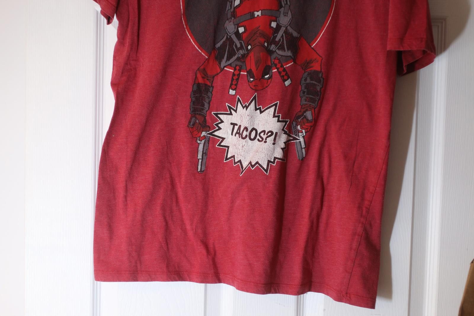 Star Wars Marvel Deadpool “Tacos?!” Graphic T-Shirt Red Large FifthTee Size L / US 10 / IT 46 - 2 Thumbnail