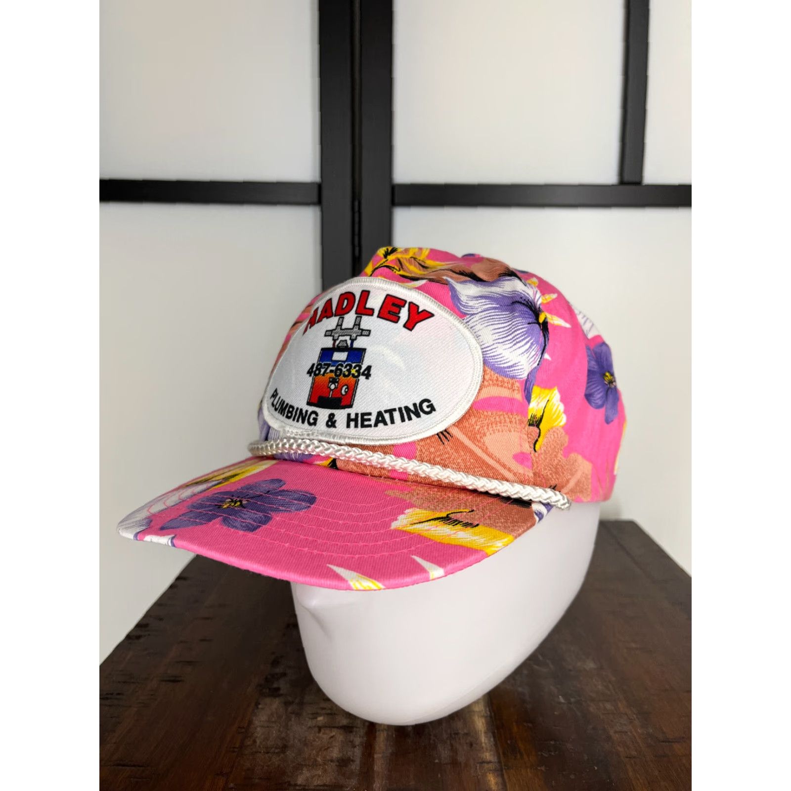 Vintage Hadley San Sun Hat Cap Snap Back Adult One Size Pink Floral Size ONE SIZE - 4 Thumbnail