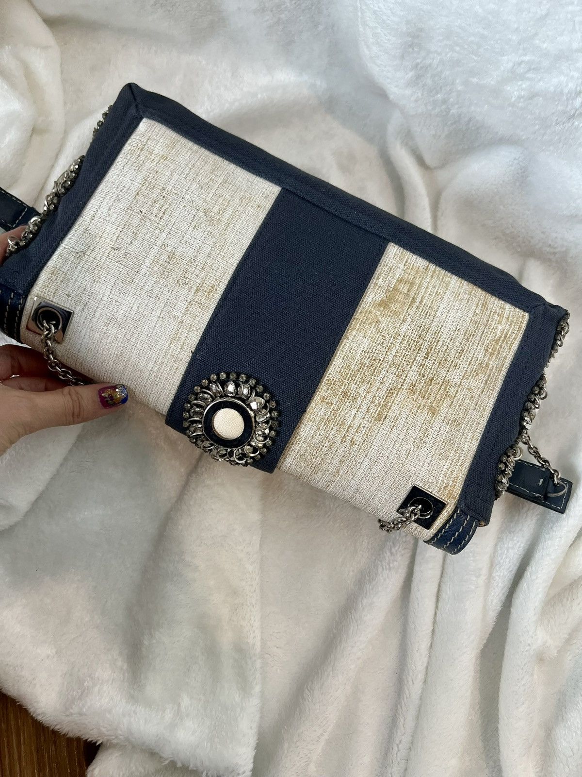 Fendi Fendi Embellished Canvas Baguette Size ONE SIZE - 3 Thumbnail