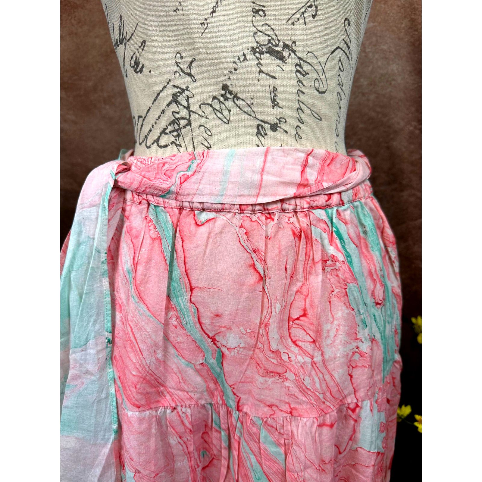 Other St Roche Selma Midi Skirt Pink Marbled size M Size 30" / US 8 / IT 44 - 6 Thumbnail