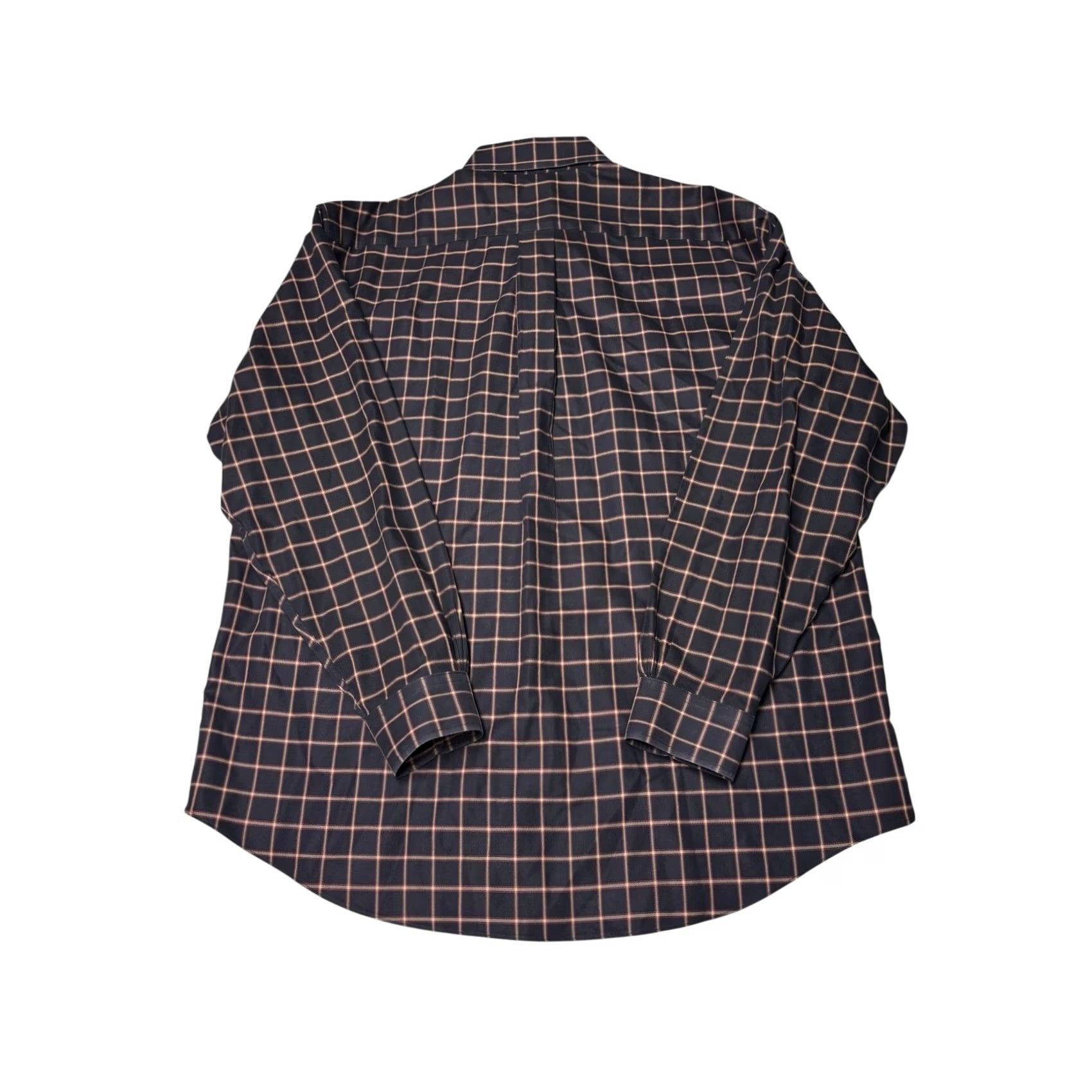 Brooks Brothers Brooks Brothers 346 Mens Large Non Iron Cotton Windowpane Button Down Shirt Navy Size US L / EU 52-54 / 3 - 5 Thumbnail