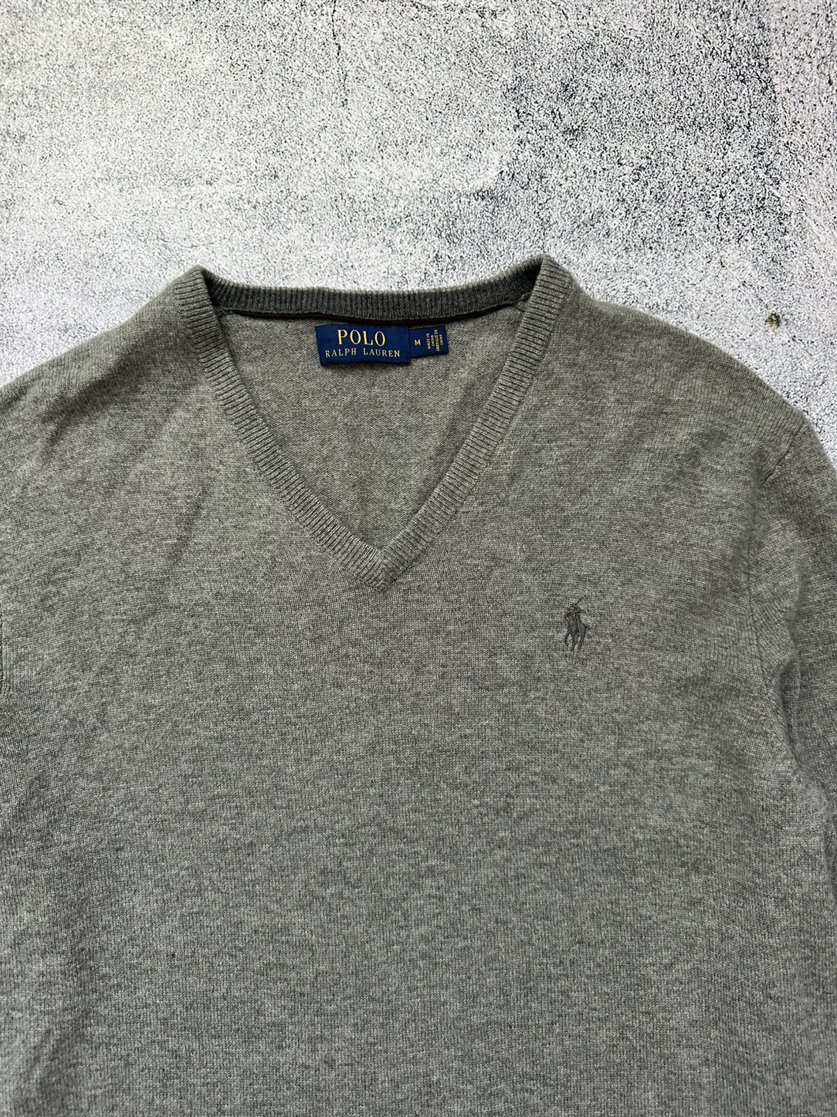 Polo Ralph Lauren Vintage Polo Ralph Lauren Grey Knit Sweater Logo Size US M / EU 48-50 / 2 - 4 Thumbnail