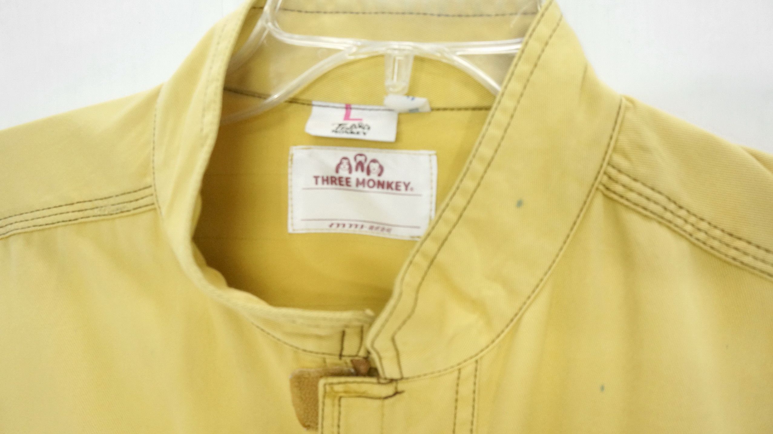 Japanese Brand Vintage TOYOTA Faded Pale Yellow Coverall Size US 31 - 8 Thumbnail