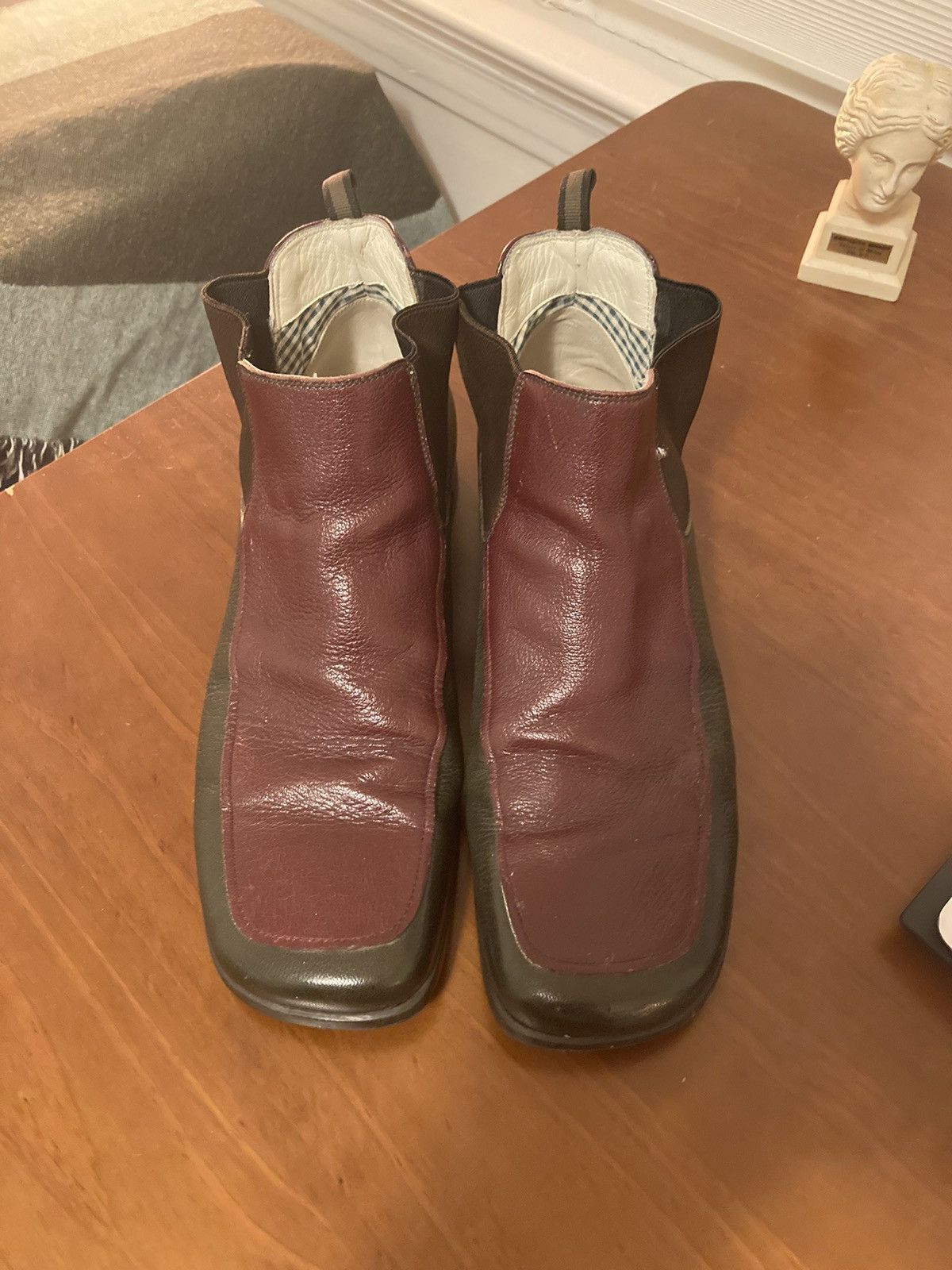 image of Men’S Miu Miu Ankle Boots in Red, Men's (Size 10)