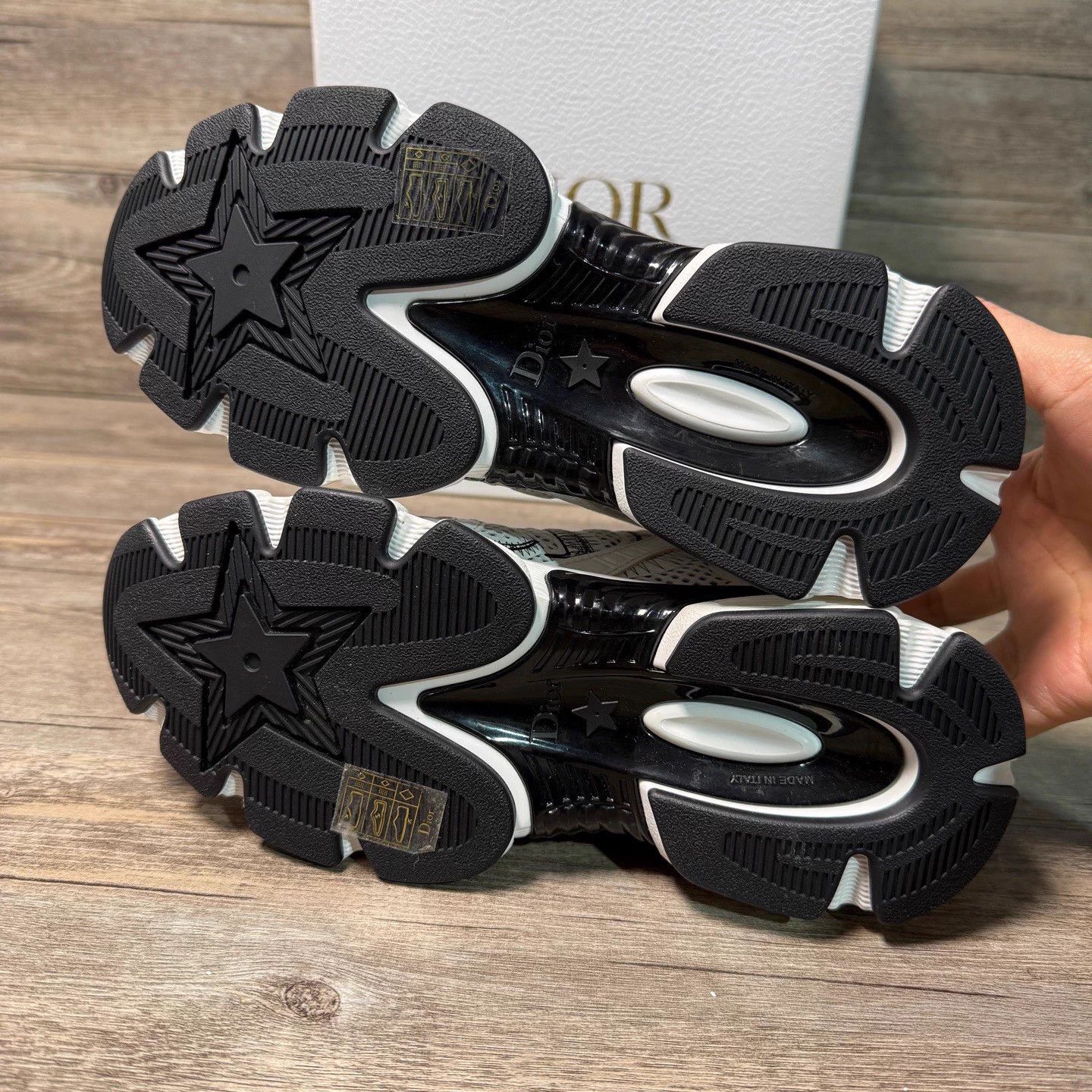Dior DIOR CHRONO black and white trainers 36 Size US 5 / IT 35 - 6 Thumbnail